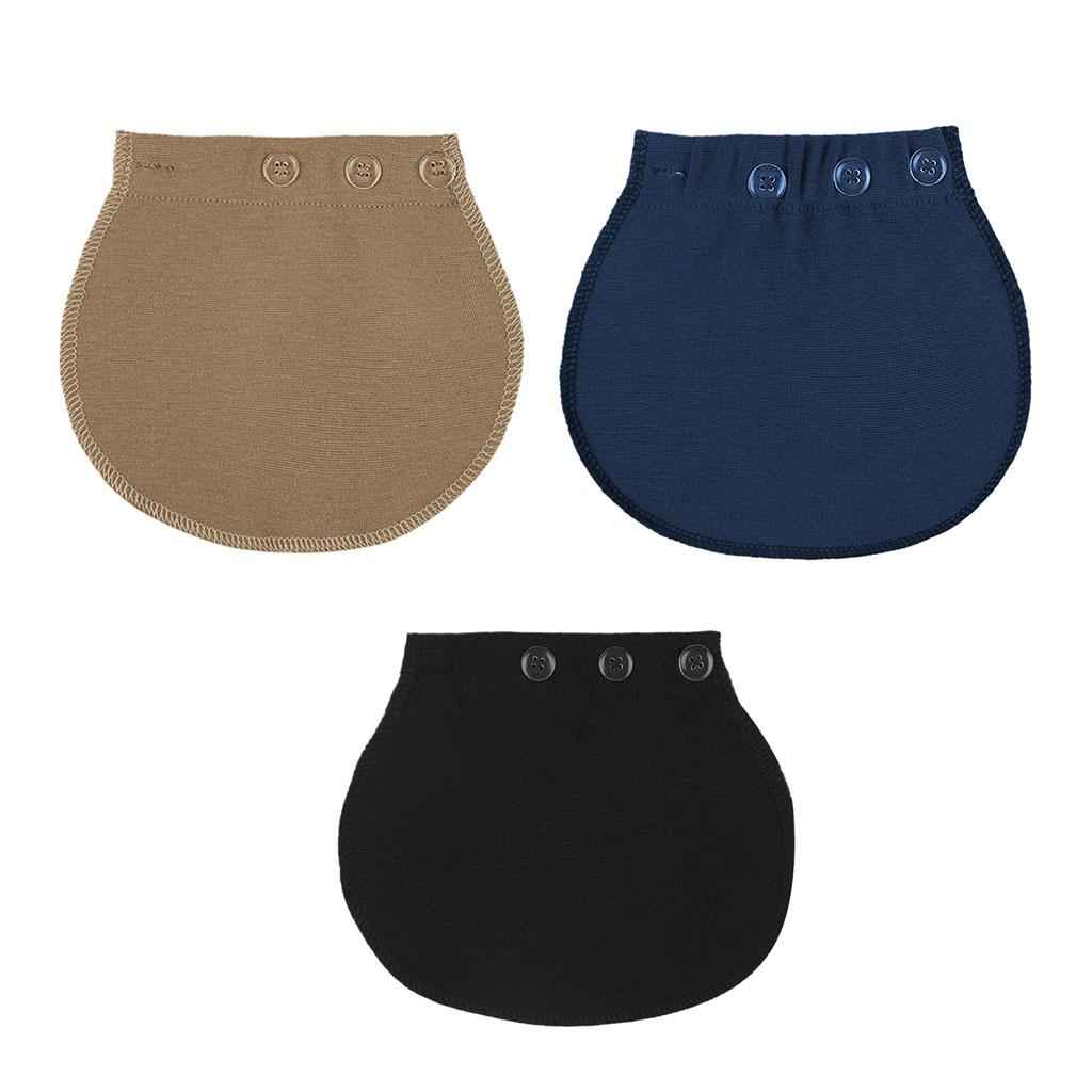 Maternity Pregnancy Adjustable Waist Extender Elastic Extender Pads Black