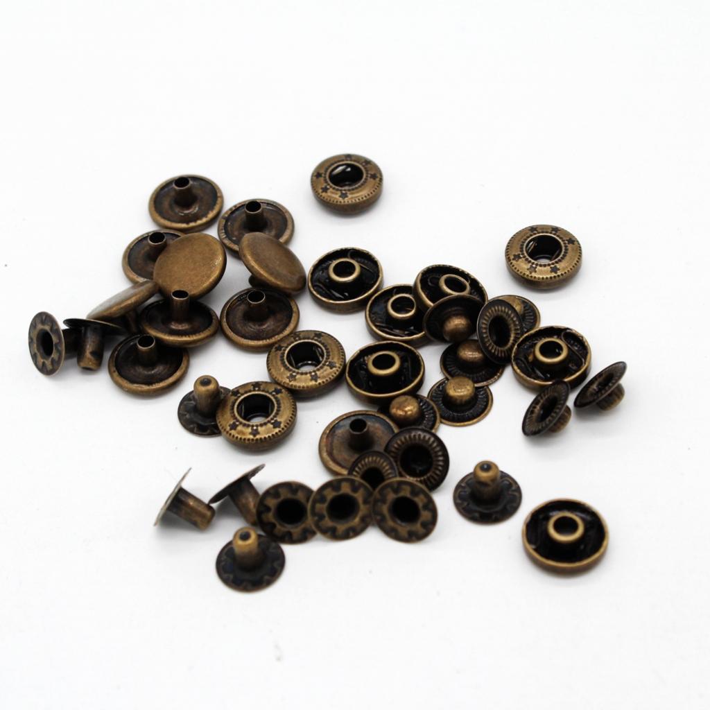 5x10 Sets Snap Fastener Buttons Jeans Popper Press Studs Buttons Accessories 12.5mm