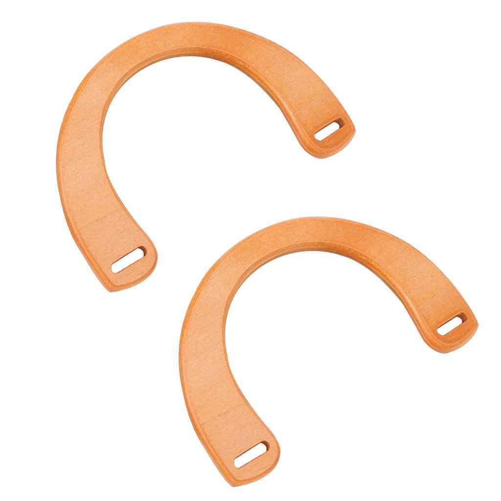 Wooden Purse Handle Bag Replacement Handles for Handbag DIY Natural Color