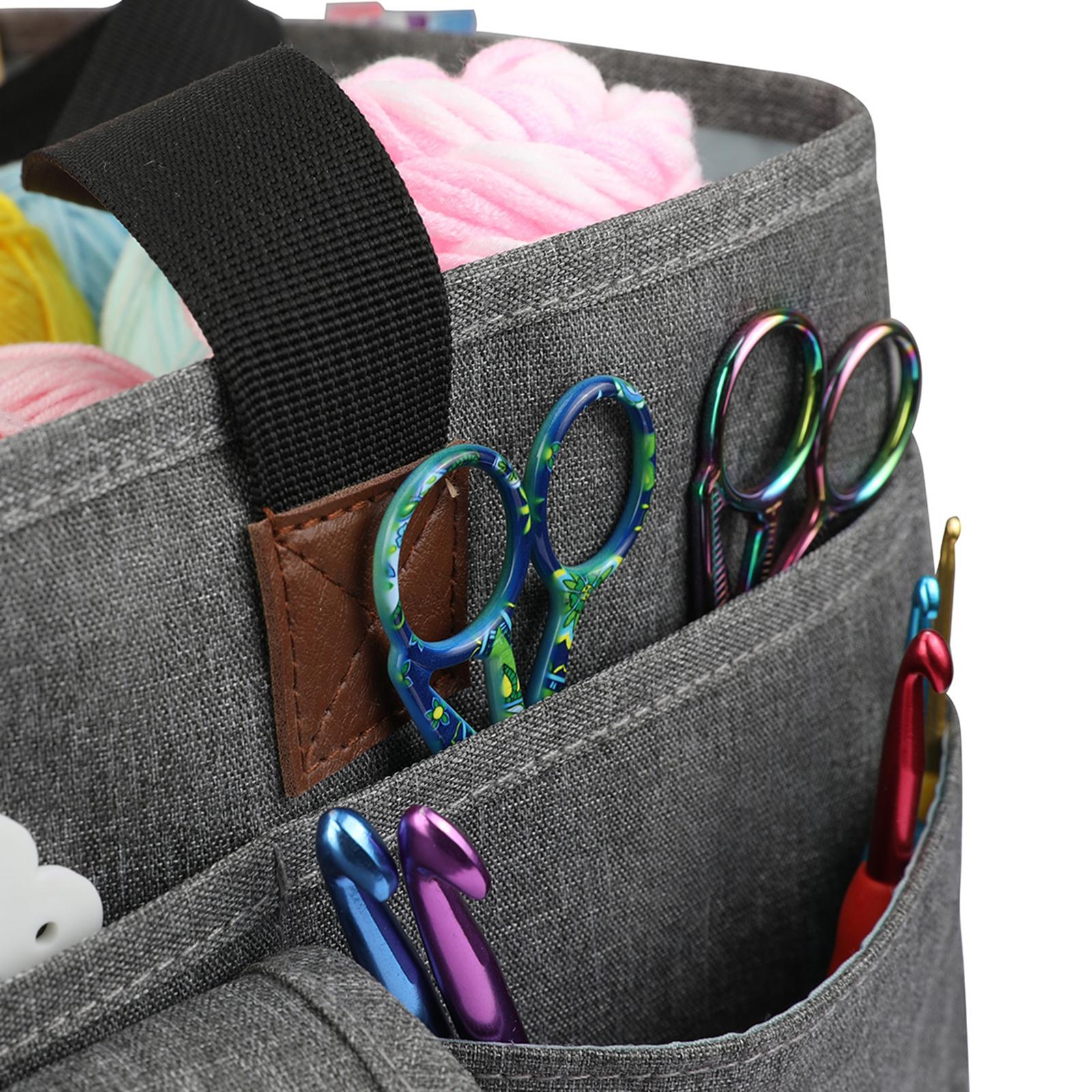 Crochet Hooks Needles Yarn Balls Case Holder Multifunction Storage Tote Bag