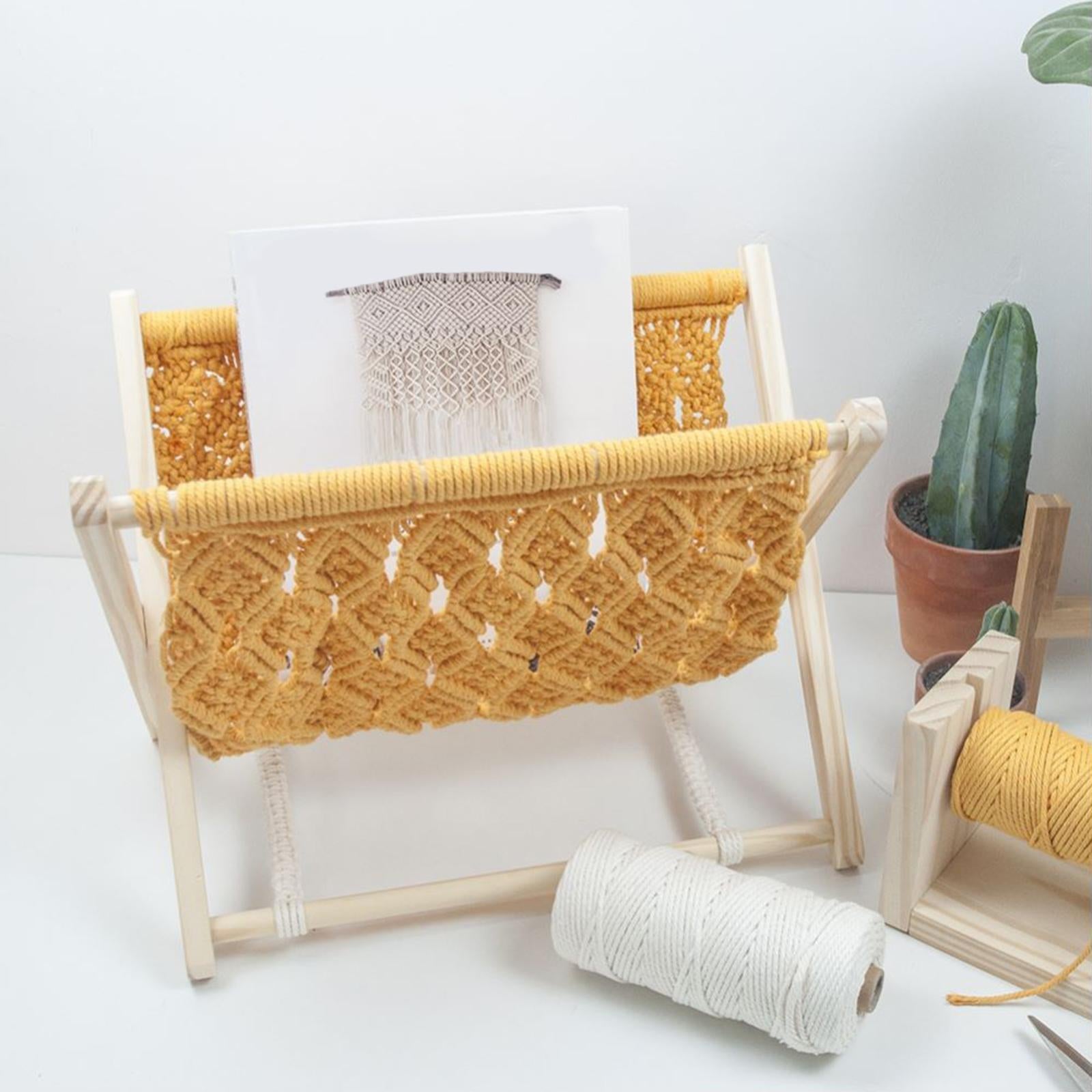 DIY Magazine Rack Display Towel Storage Mail Holder Wood Home Desk Organizer