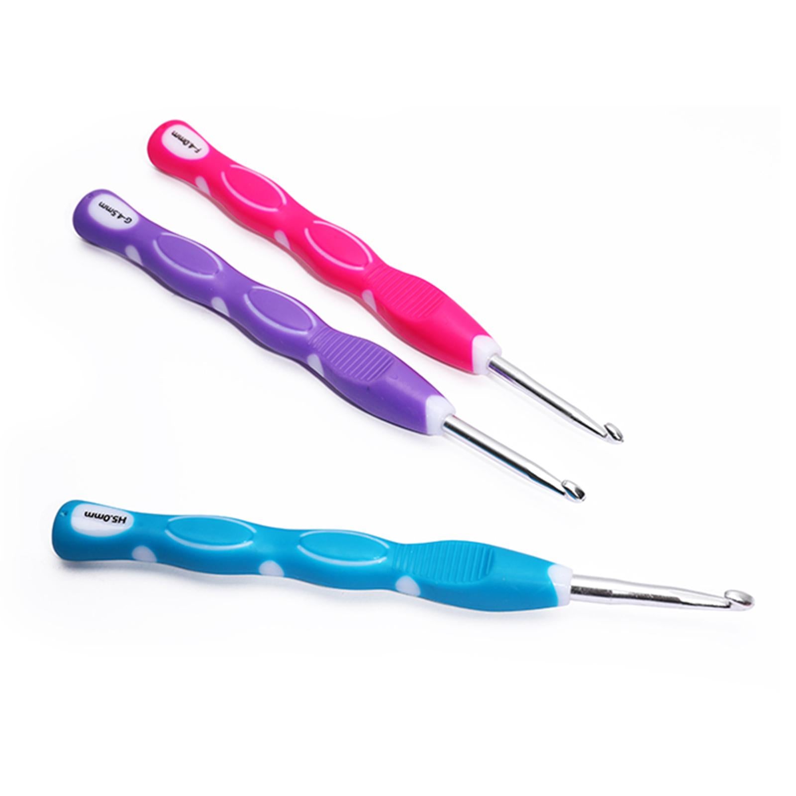 9Pcs Aluminium Crochet Hooks Needle Yarn Knitting Hook 2-6mm Sewing Tool E