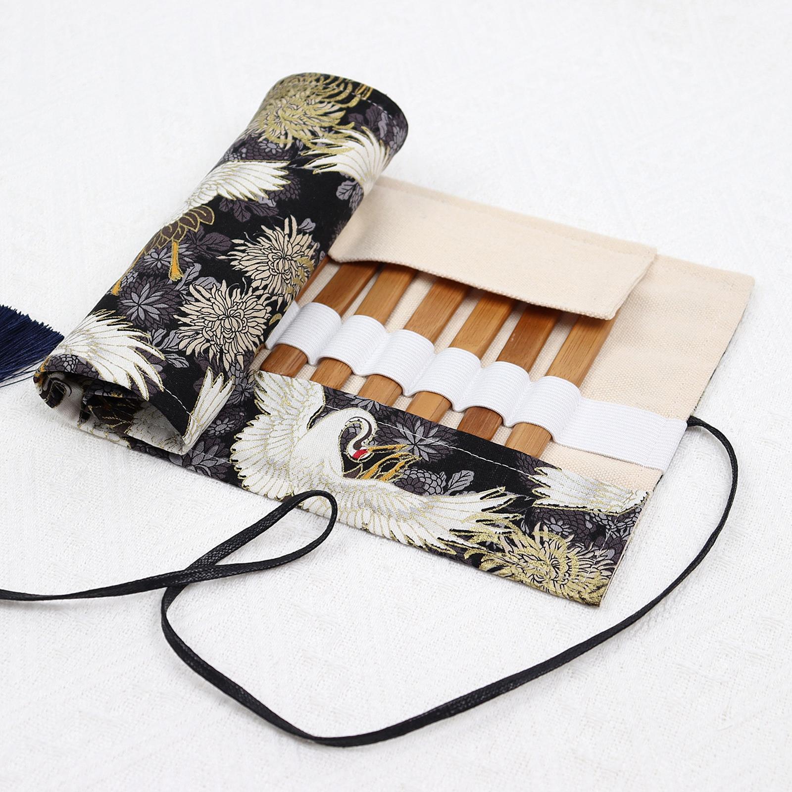 Crochet Hook Case Knitting Needle Storage Wrap Roll Organizer Crane