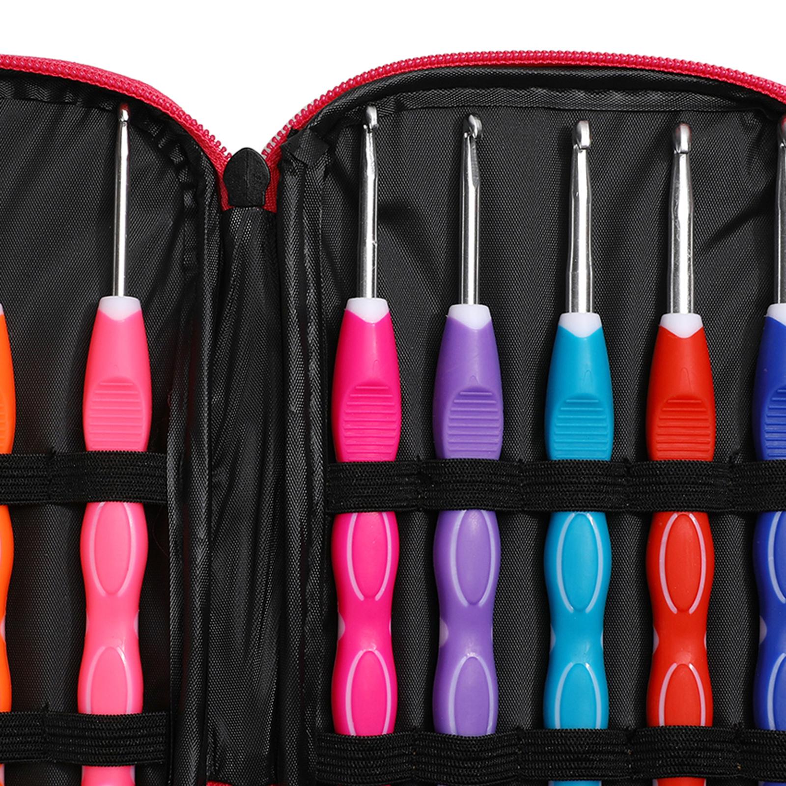 Crochet Hook Yarn Knitting Needles 2.0mm-6.0mm for Adults Beginners