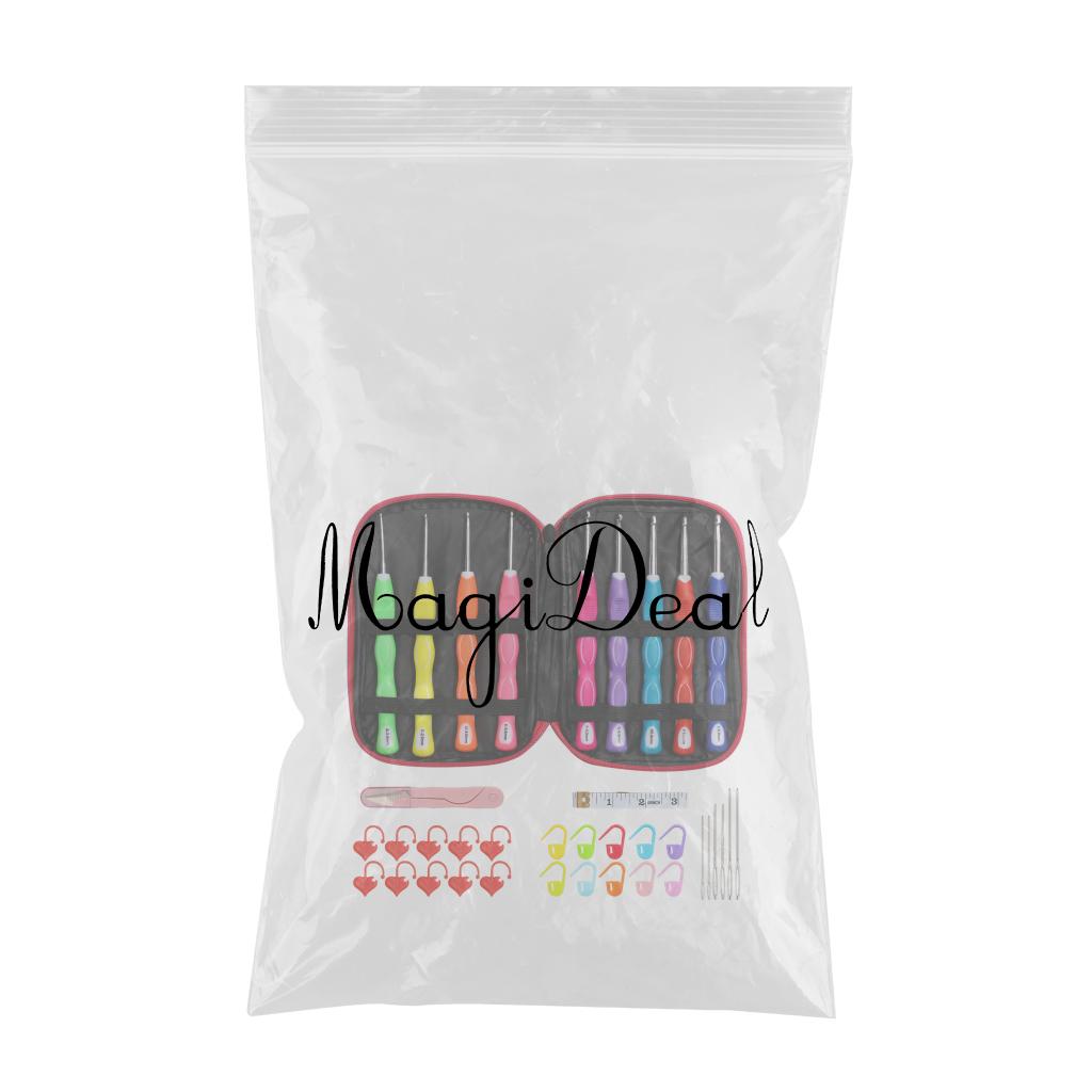 Crochet Hook Yarn Knitting Needles 2.0mm-6.0mm for Adults Beginners