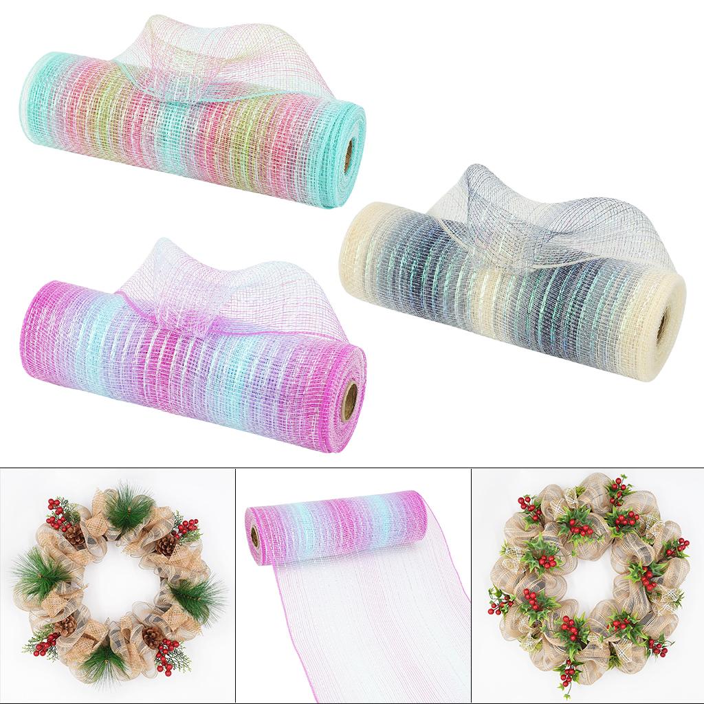 Deco Mesh Rolls 26cm x 10yard Roll 3 Colors Available for Wreaths Swags Bows B