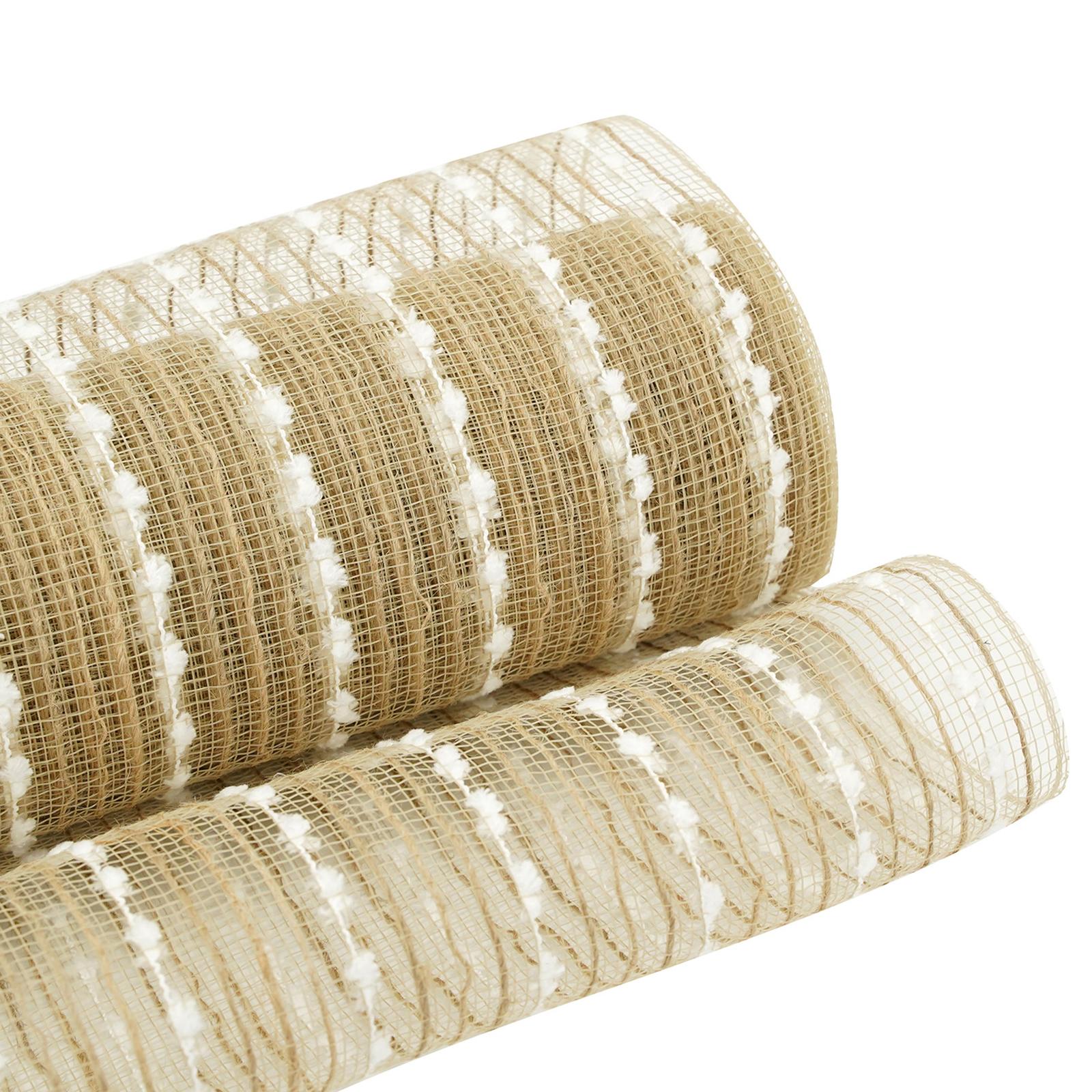 Decor Mesh Ribbon for Crafts with Metallic Foil Bow Gauze DIY Decor 10 Yards