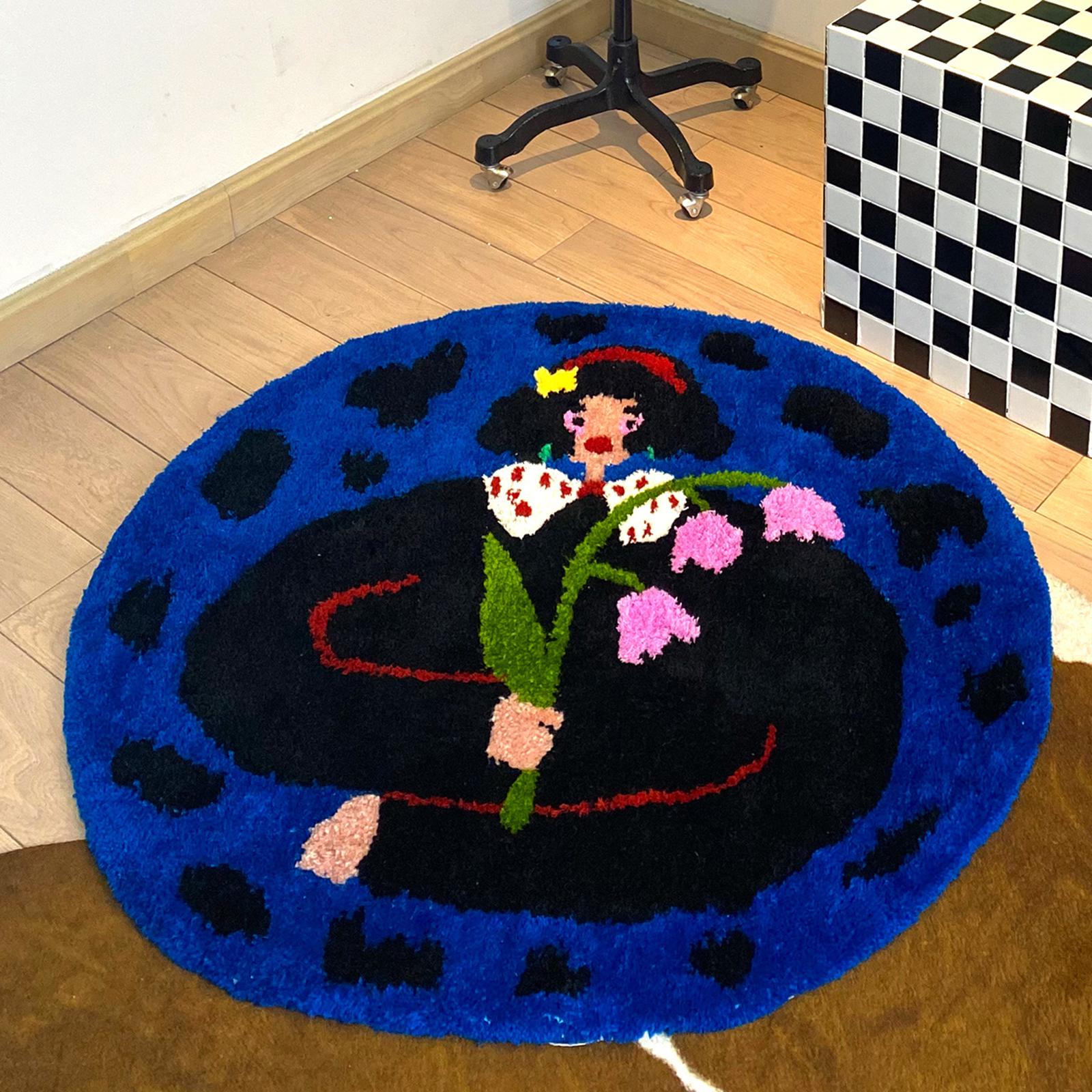 Carpet Primary Backing Fabric DIY Handmade Rug Tufting Guns Floral Non-slip