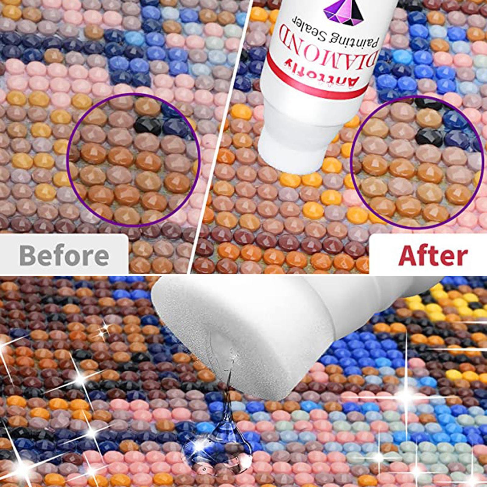 Diamond Painting Sealer Glue 120ml Shine Effect for DIY Painting Crafts A