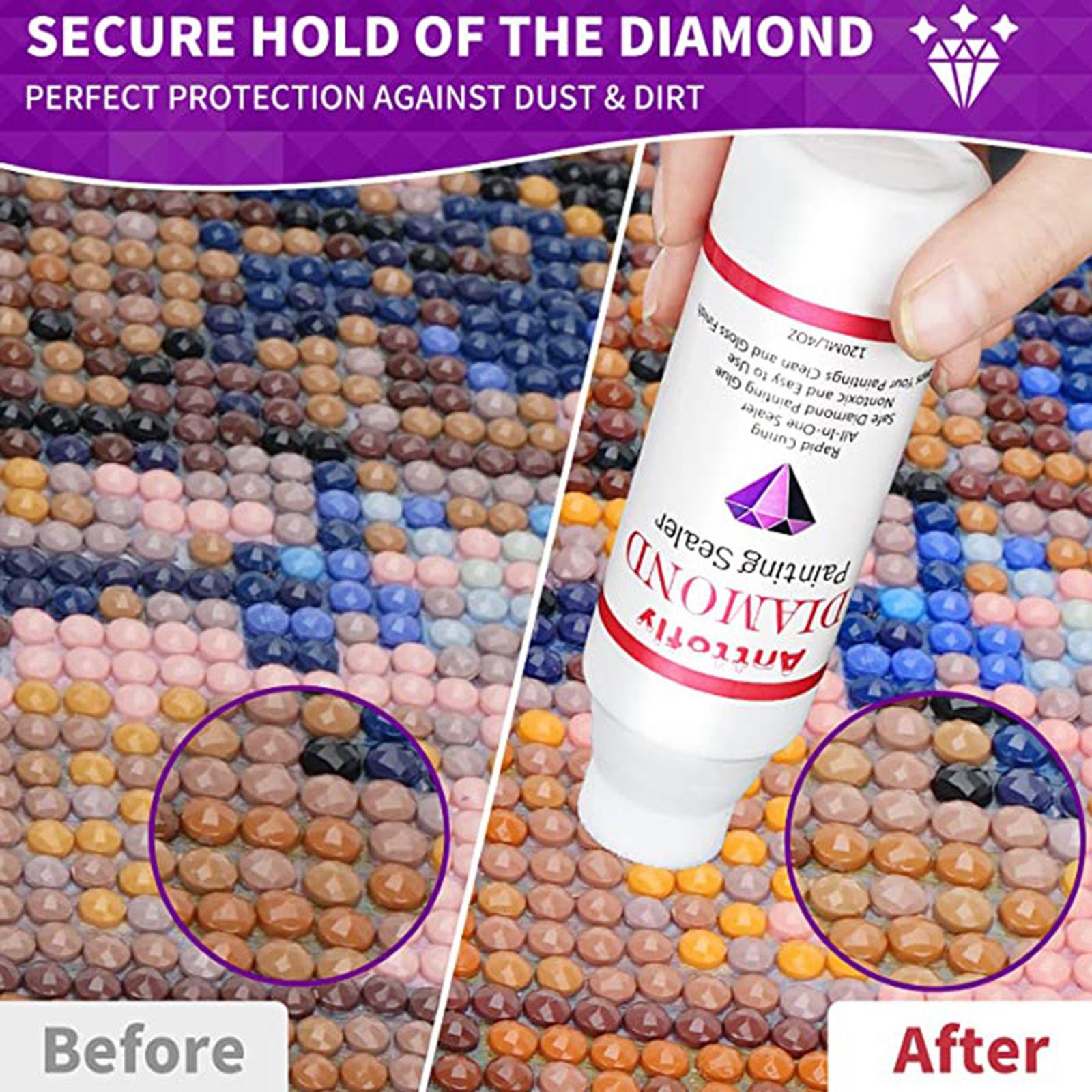Diamond Painting Sealer Glue 120ml Shine Effect for DIY Painting Crafts A