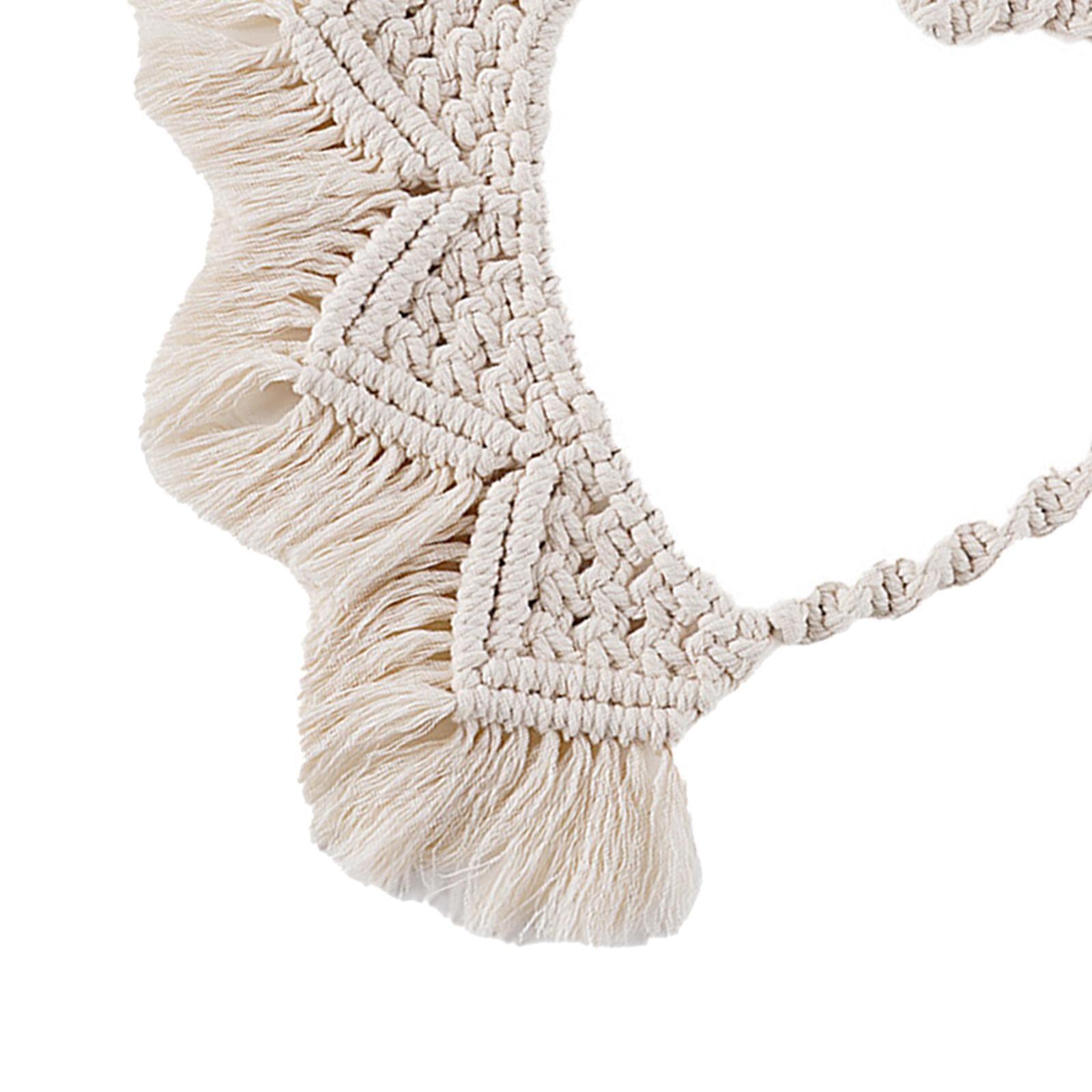 Creative Heart Macrame Tapestry Handwoven for Living Room Art Decoration