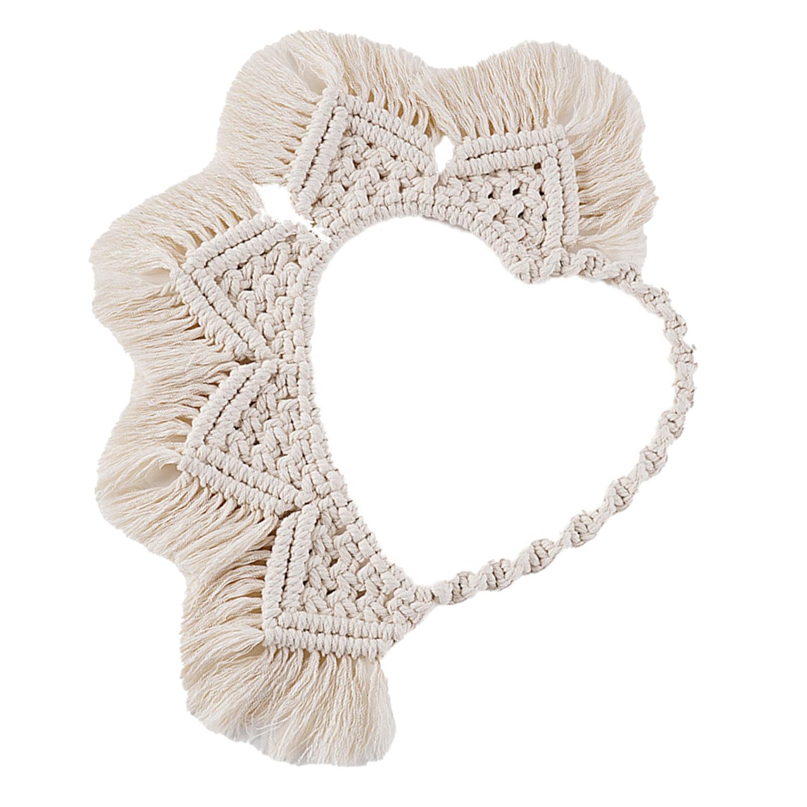 Creative Heart Macrame Tapestry Handwoven for Living Room Art Decoration