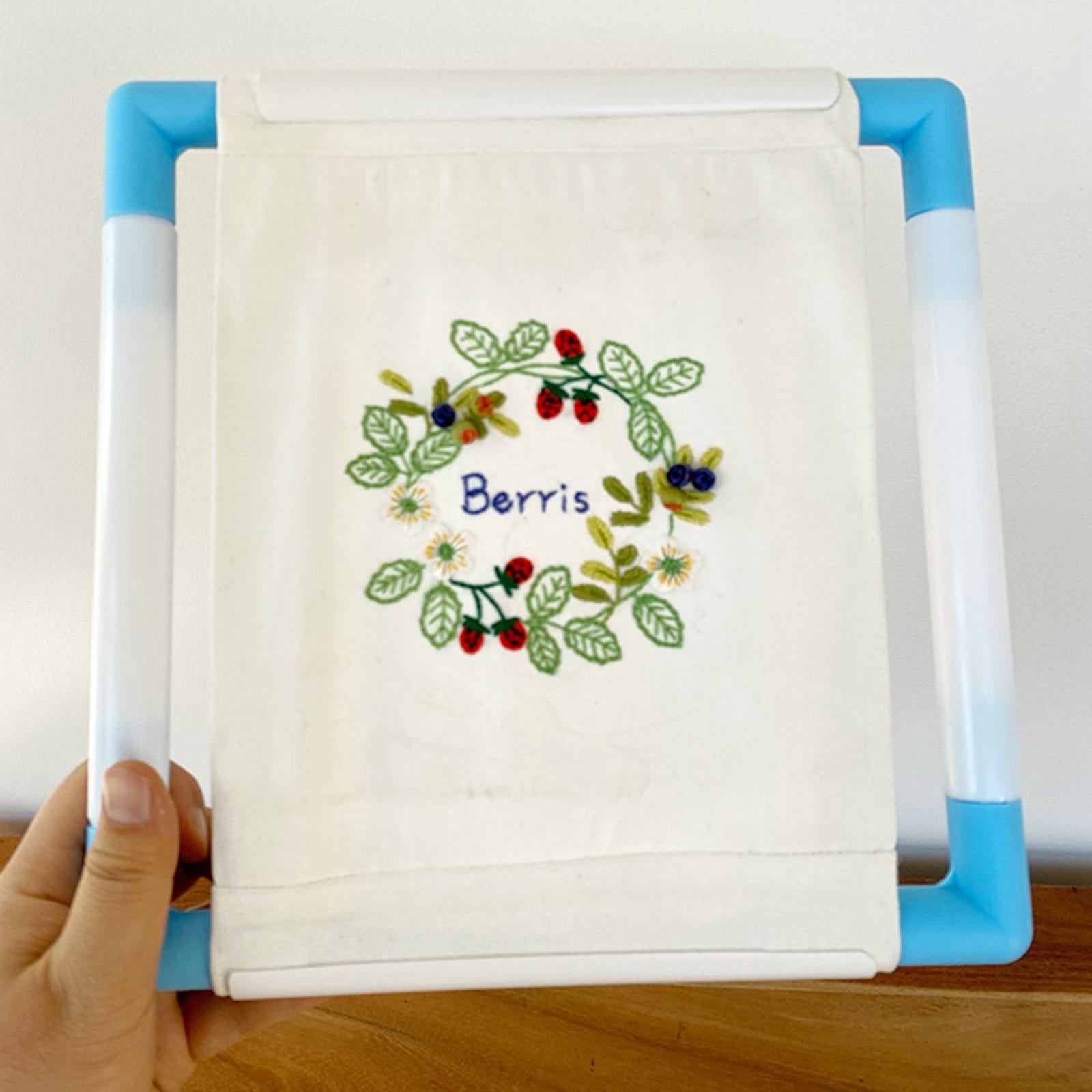Clip Frame Needlepoint Silk-Painting Craft DIY Tool Sewing Embroidery Square 8x8inch