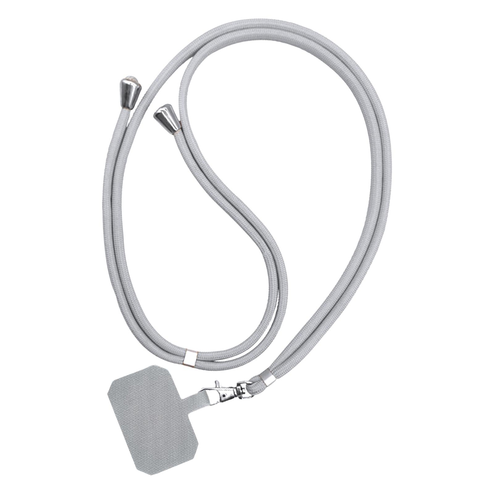 6xUniversal Phone Lanyard Adjustable Smartphone Crossbody Strap Light gray