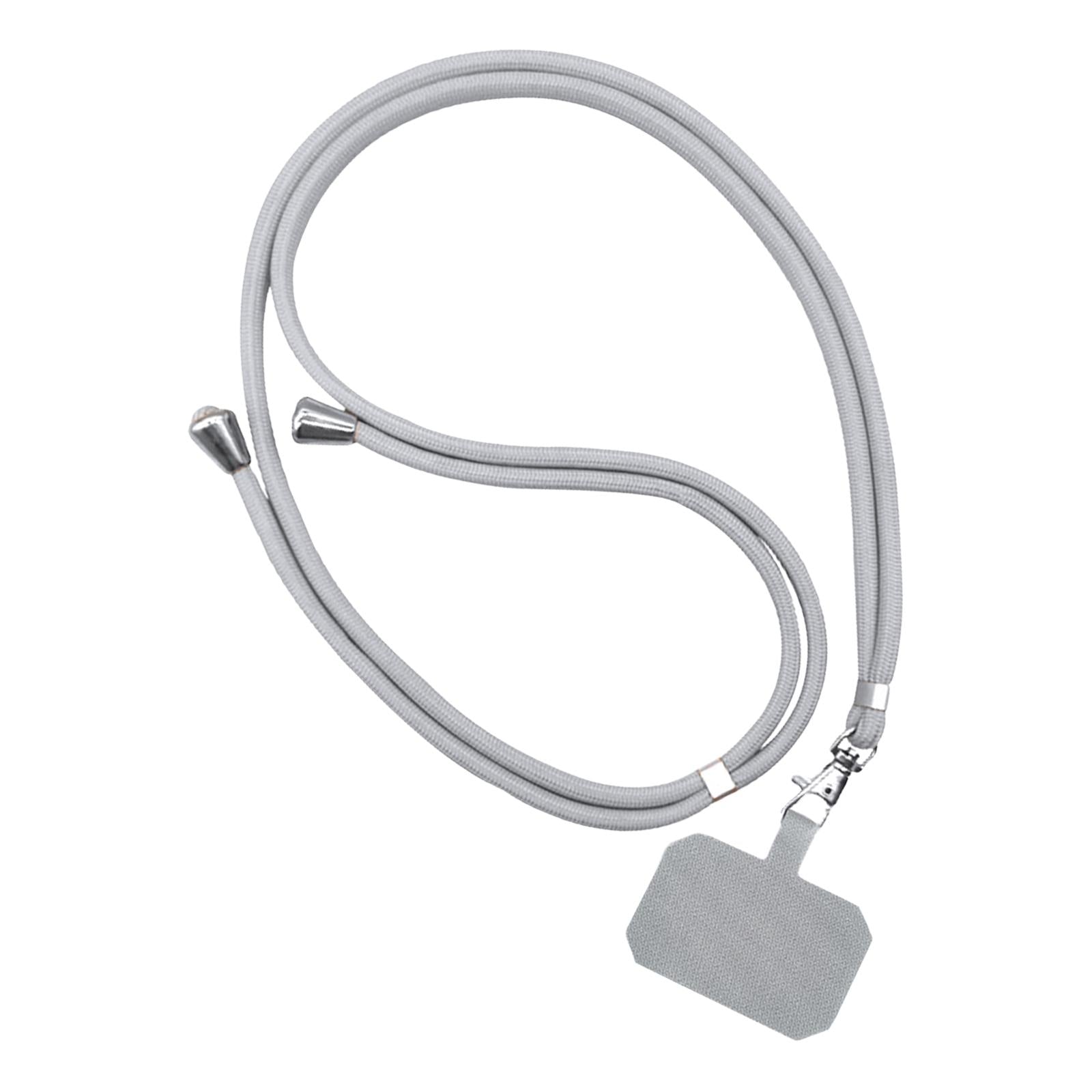 6xUniversal Phone Lanyard Adjustable Smartphone Crossbody Strap Light gray