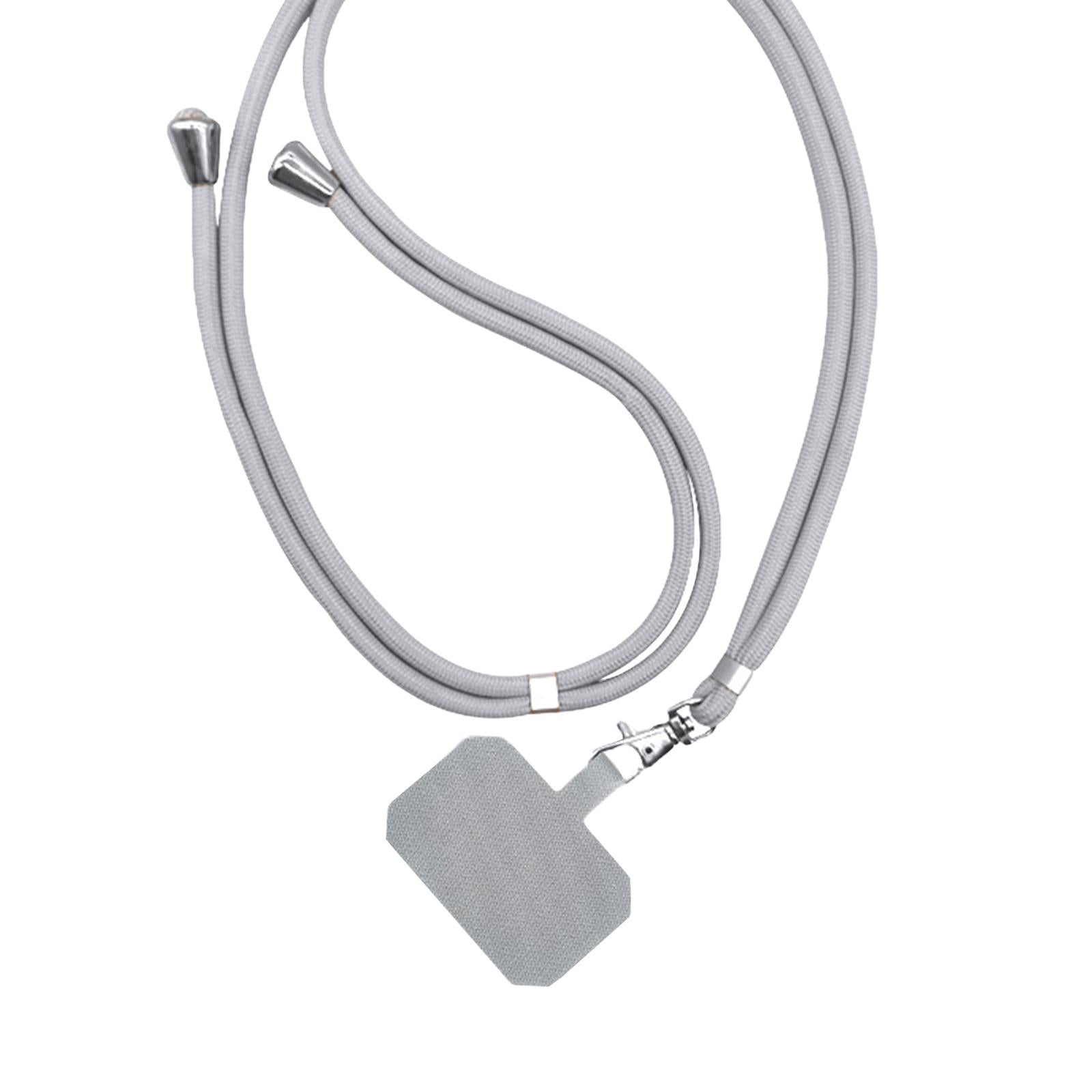 5xUniversal Phone Lanyard Adjustable Smartphone Crossbody Strap Light gray