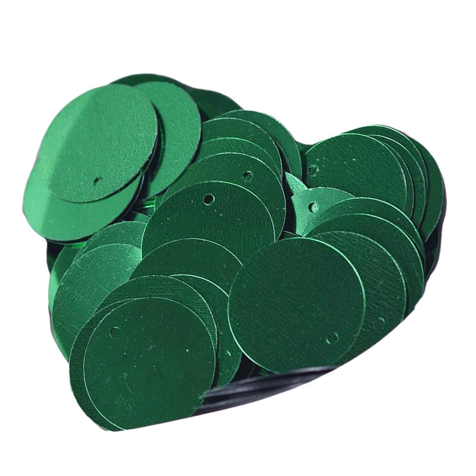 85x 20mm Flat Round Loose Sequins DIY Decor for Knitting Art Crafts Applique Green