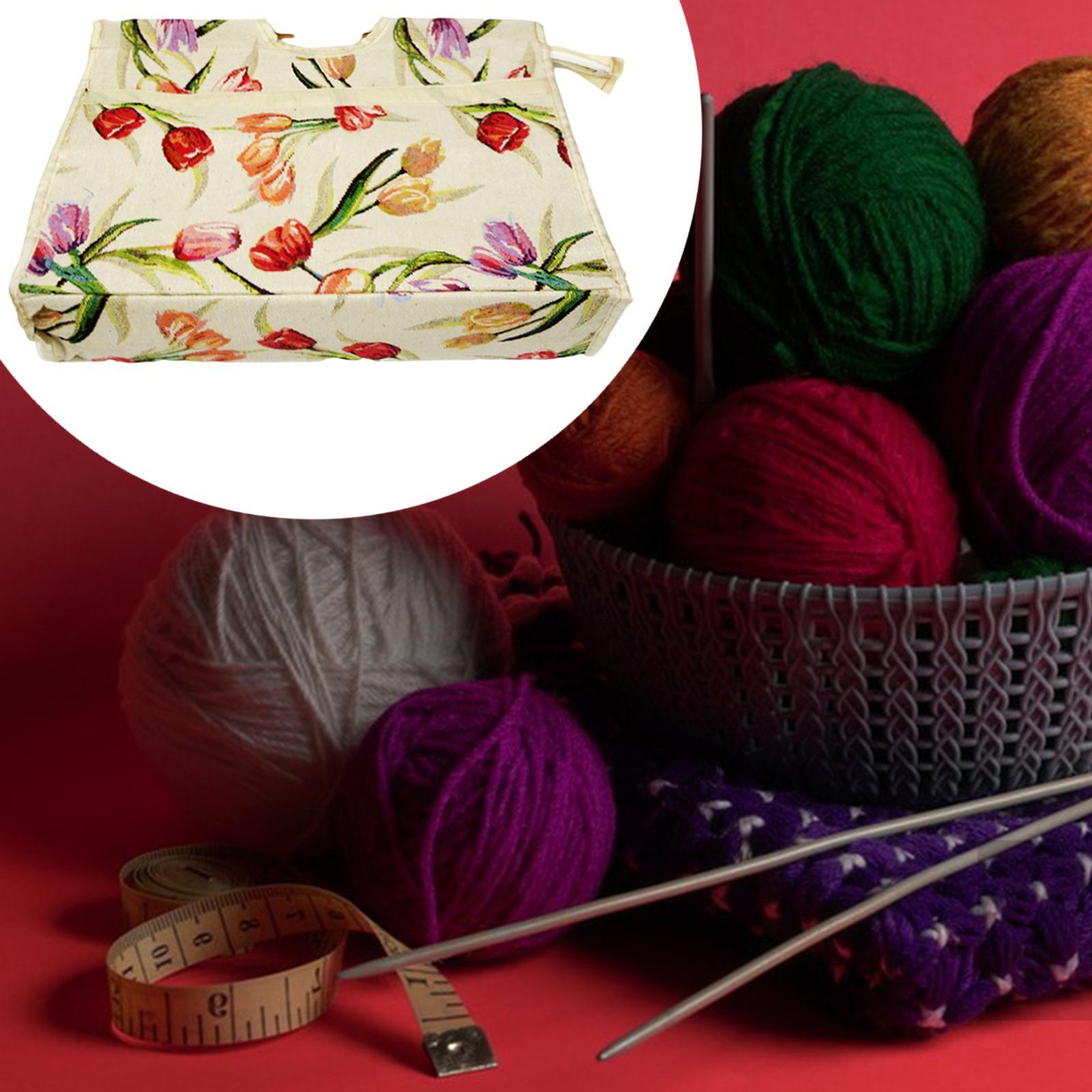 Knitting Bag Yarn Storage Bag for Crochet Hooks Yarn Skeins Knitting Needle
