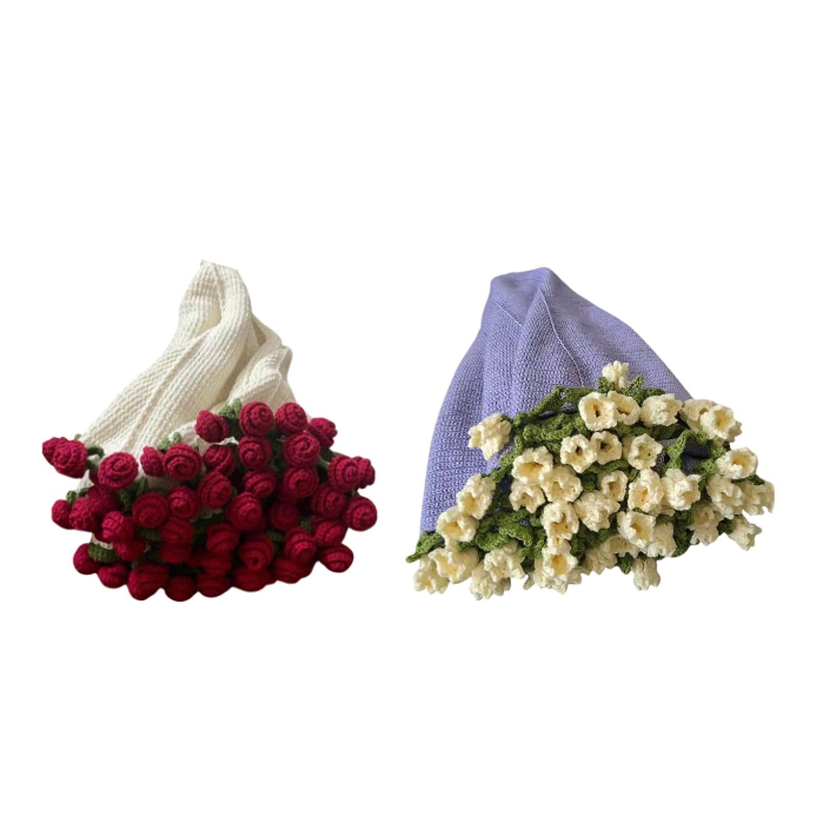Bouquet Blanket Crochet Kit Crochet Starter Kit for Wedding Adults Beginners Red