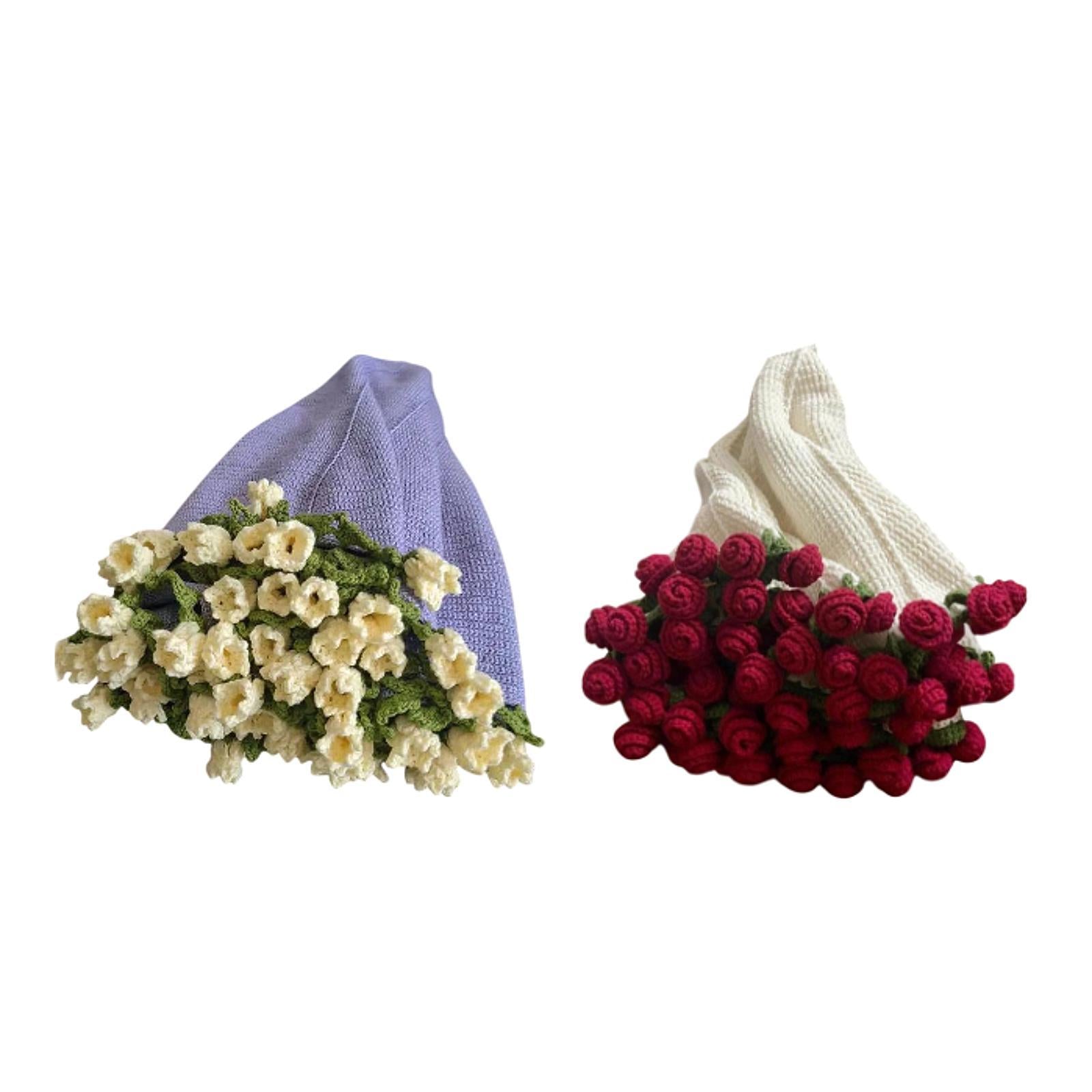 Bouquet Blanket Crochet Kit Crochet Starter Kit for Wedding Adults Beginners Red