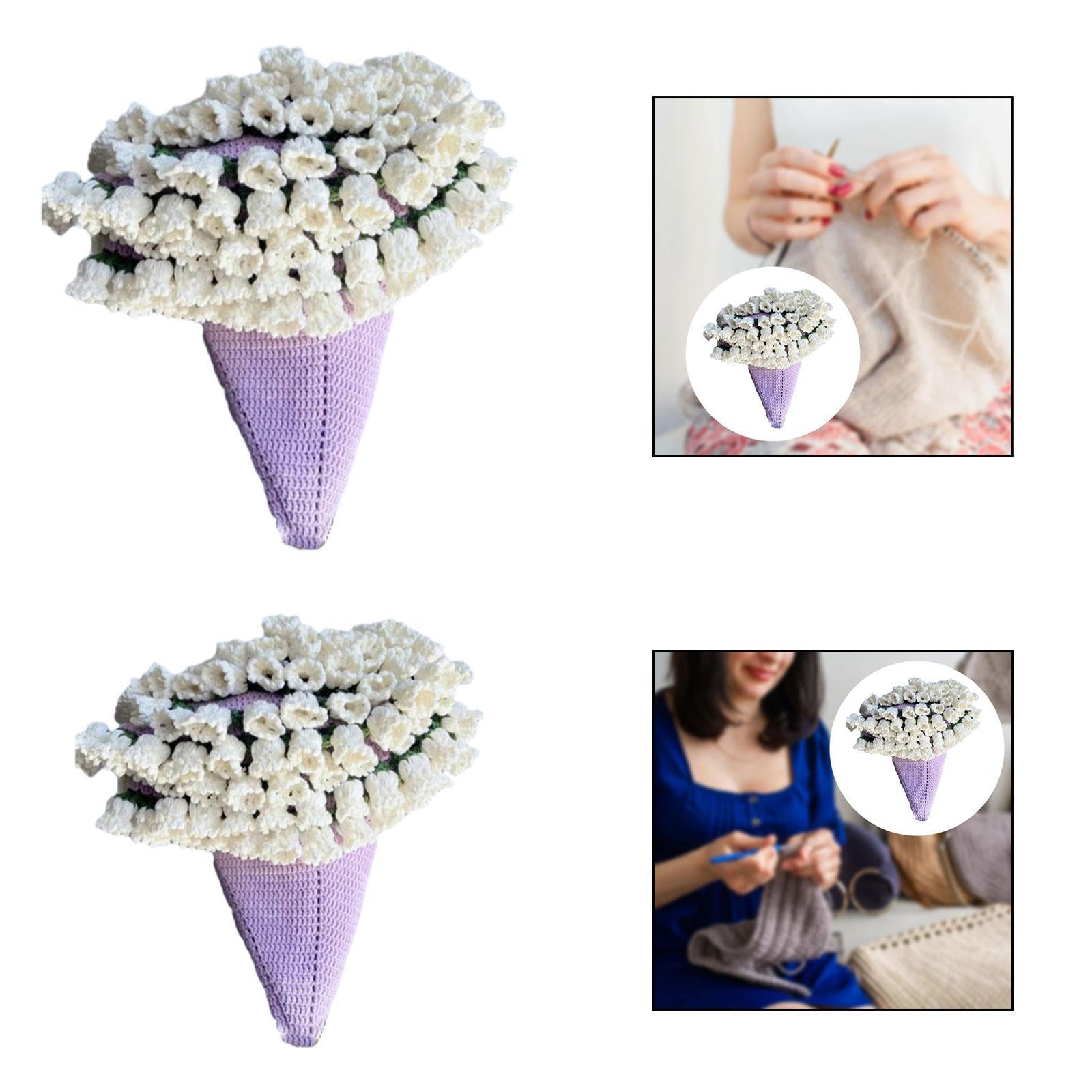 Bouquet Blanket Crochet Kit Crochet Starter Kit for Anniversary Wedding Gift Finished 100cm