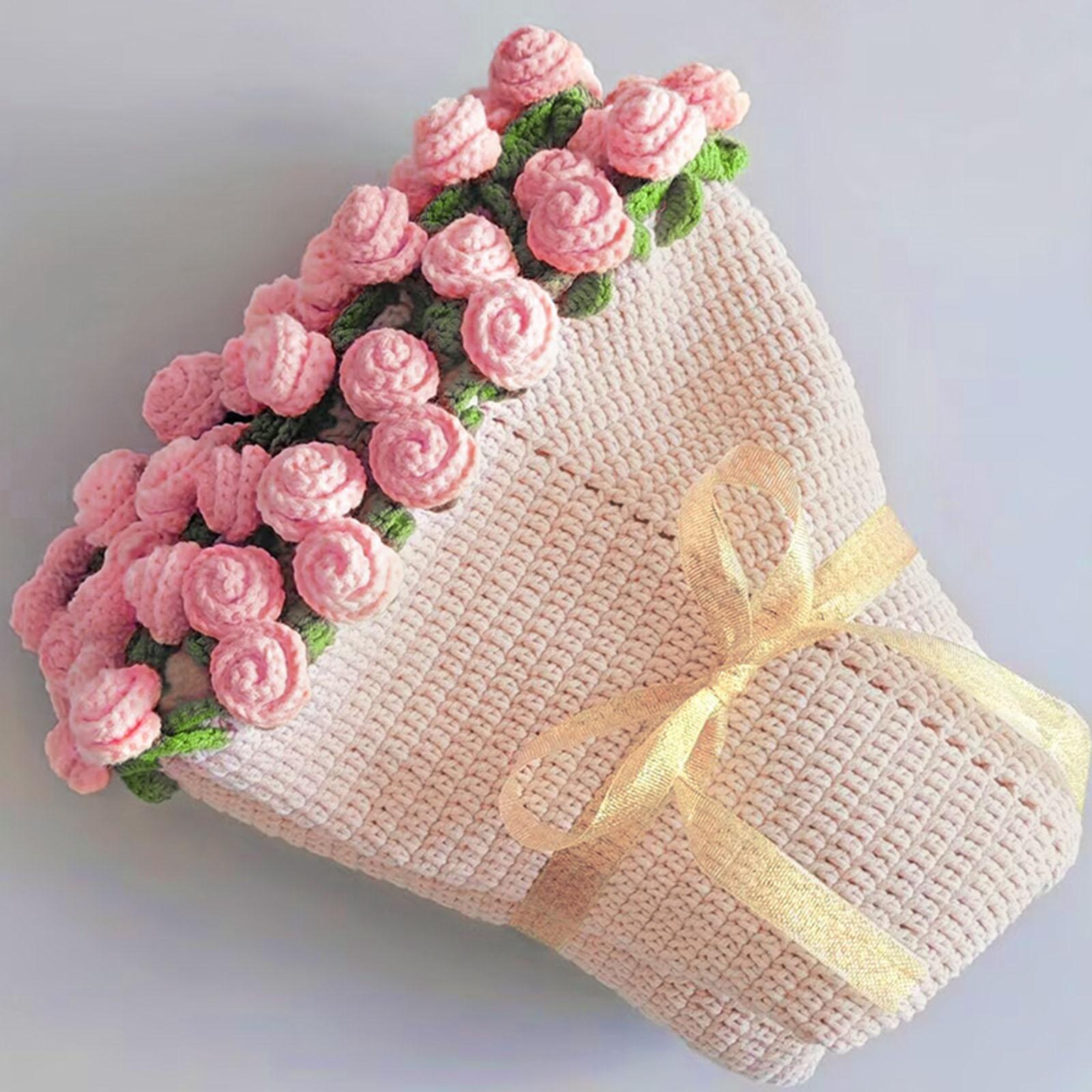 Bouquet Blanket Crochet Kit Accessories for Starter Anniversary Wedding Style E