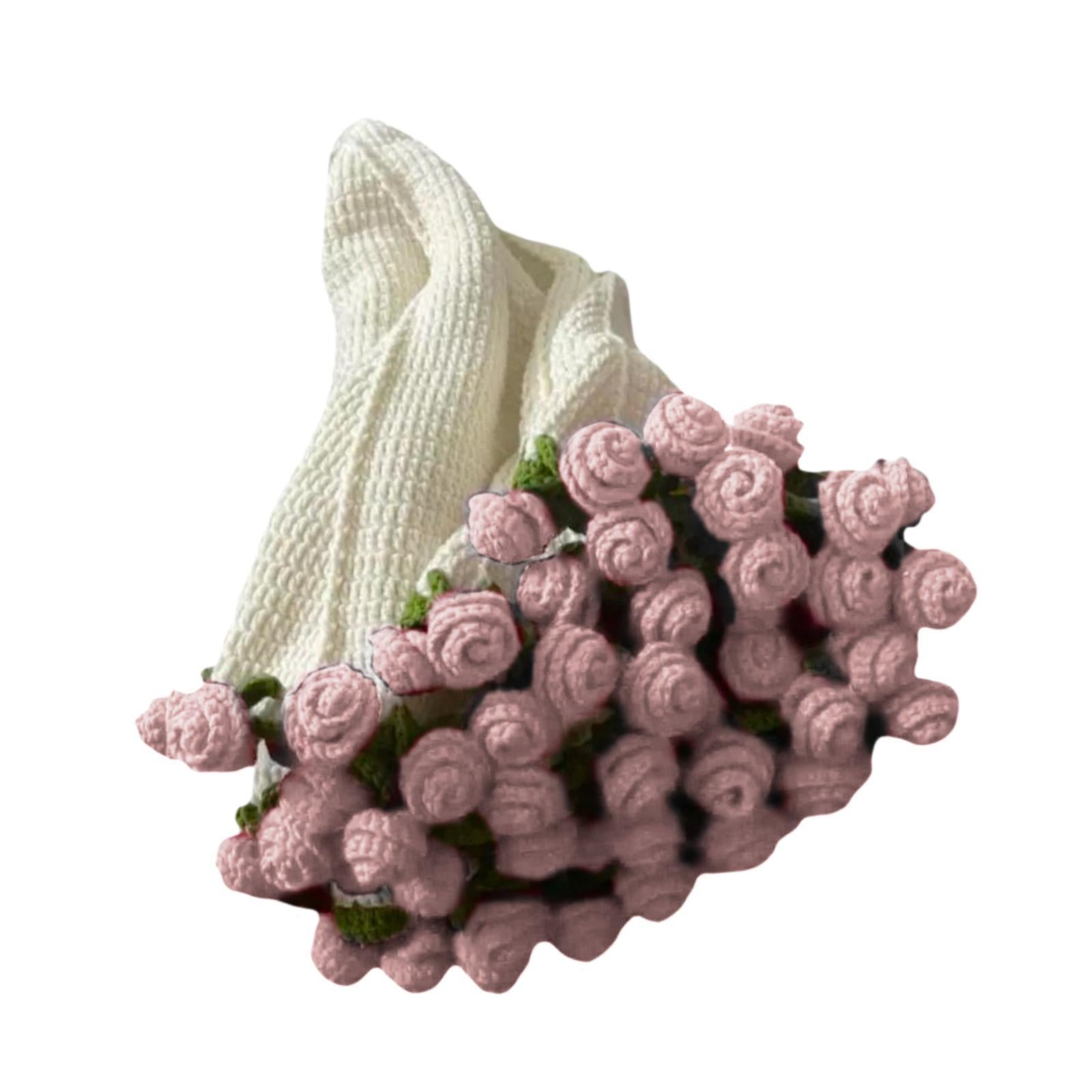 Bouquet Blanket Crochet Kit Crochet Starter Kit for Starter Adults Beginners Light Pink