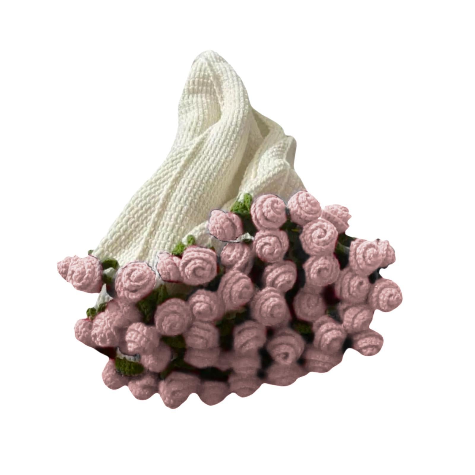 Bouquet Blanket Crochet Kit Crochet Starter Kit for Starter Adults Beginners Light Pink