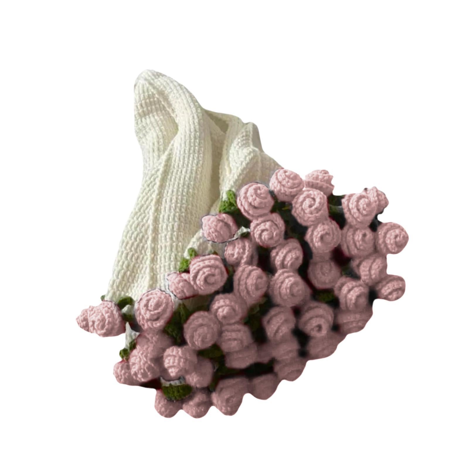 Bouquet Blanket Crochet Kit Crochet Starter Kit for Starter Adults Beginners Light Pink