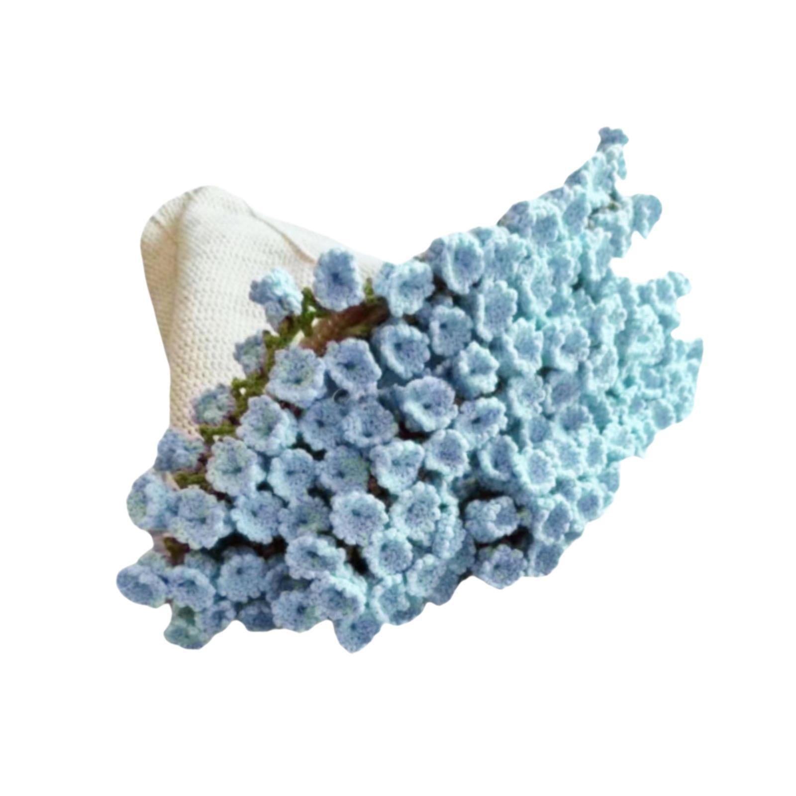 Crochet Kit for Beginners Blanket Crochet Kit for Teacher’ Day Wedding Women Blue