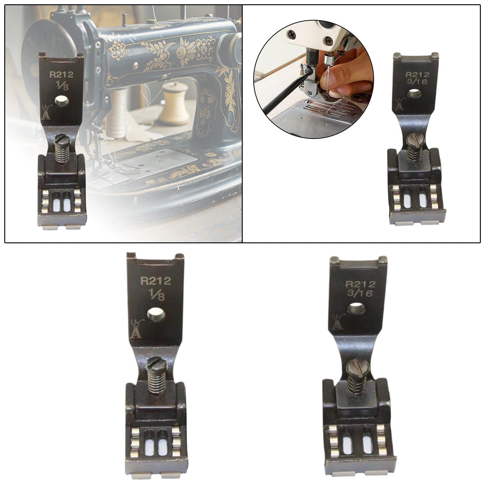 Roller Presser Foot Replacement for Flatbed Sewing Machine for Part Supplies 3 mm