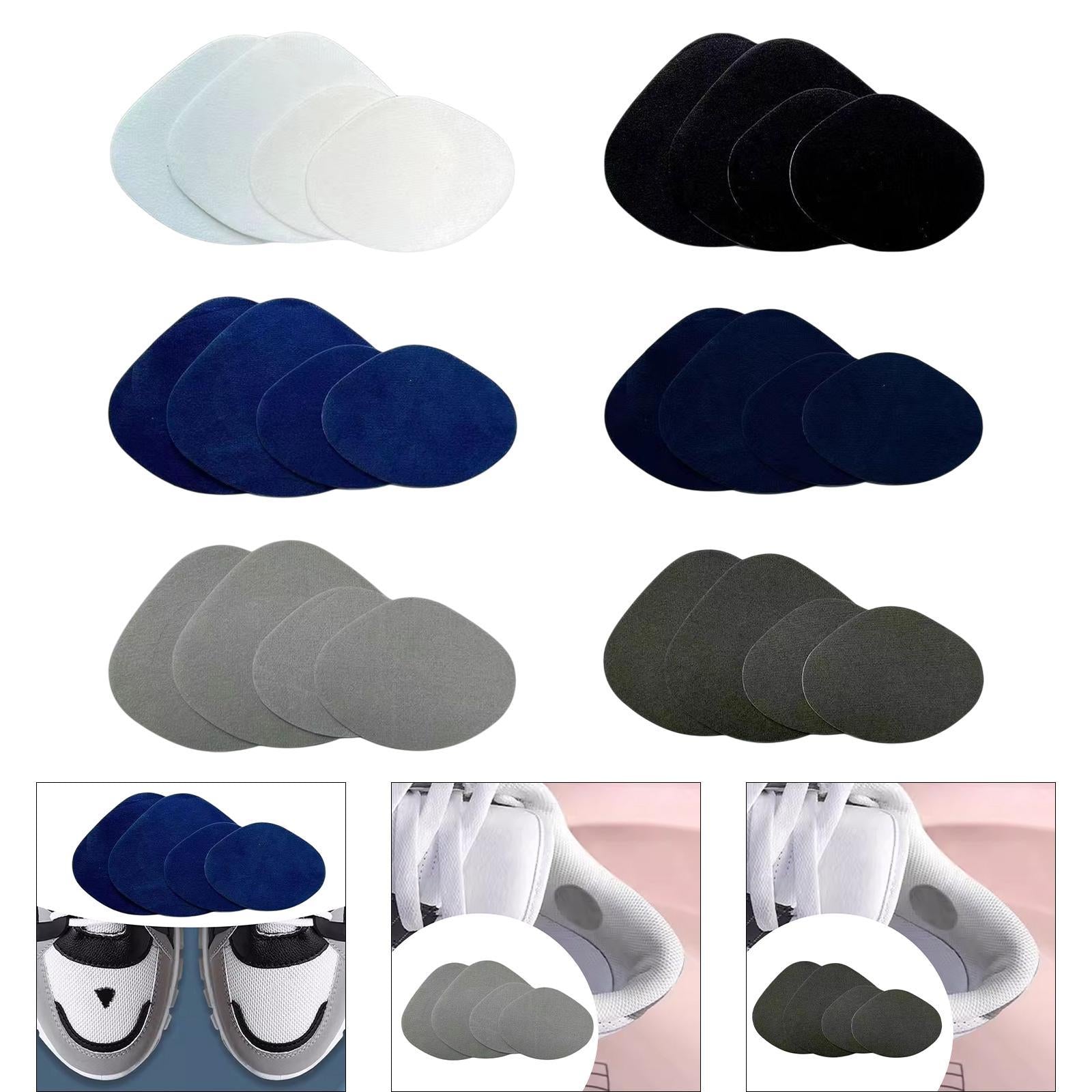 4x Shoe Heel Repair Patches for Men and Women Wear Resistant Heel Hole Stickers White