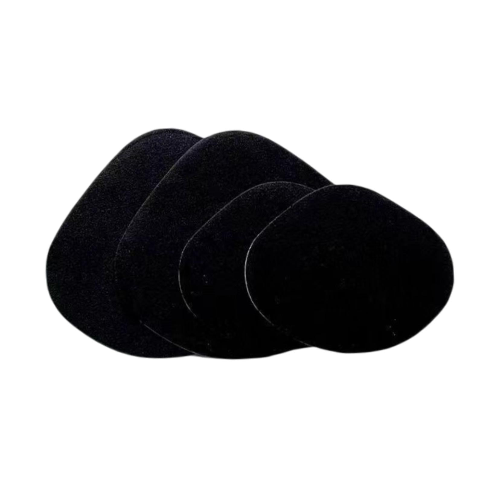 4x Shoe Heel Repair Patches for Men and Women Wear Resistant Heel Hole Stickers Black