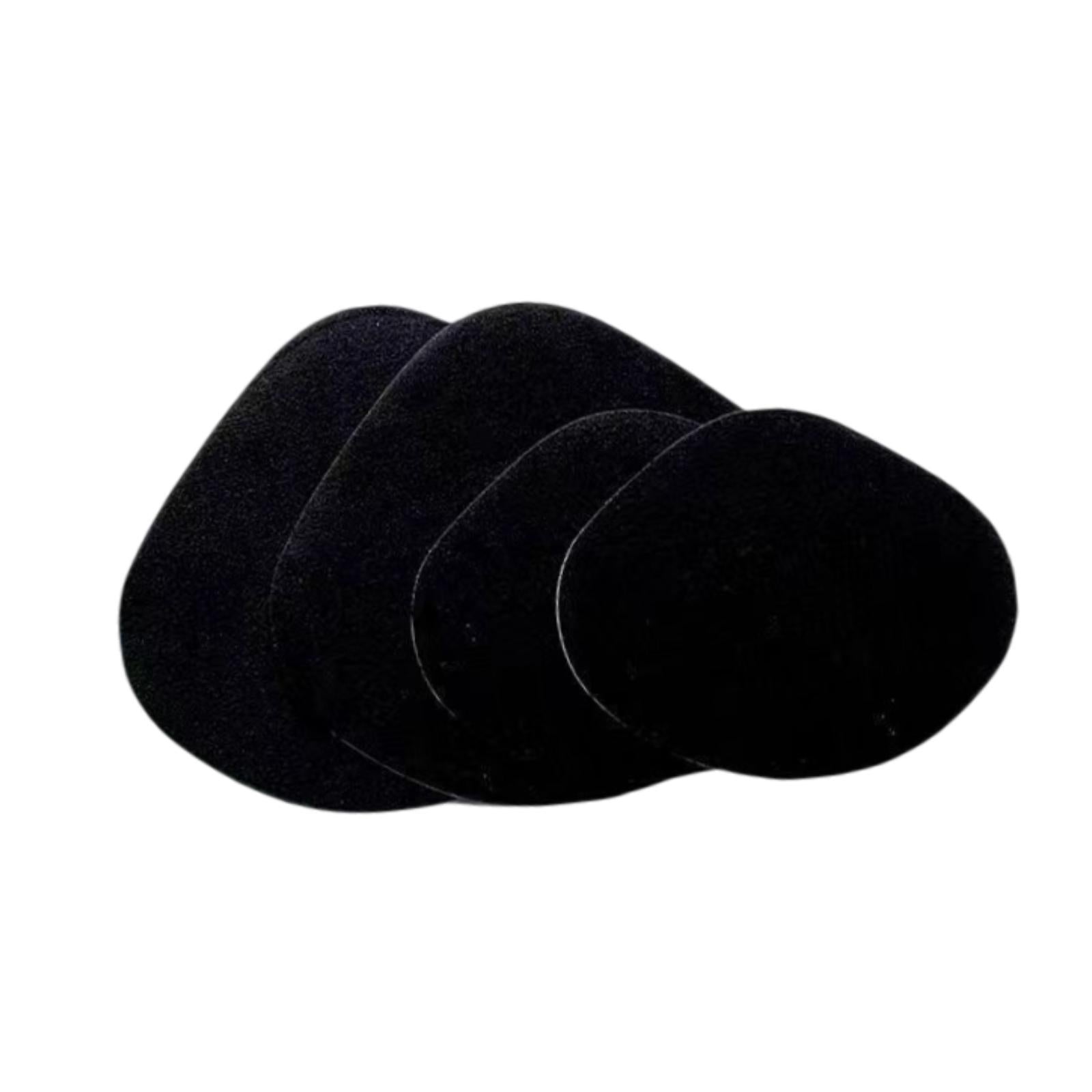 4x Shoe Heel Repair Patches for Men and Women Wear Resistant Heel Hole Stickers Black