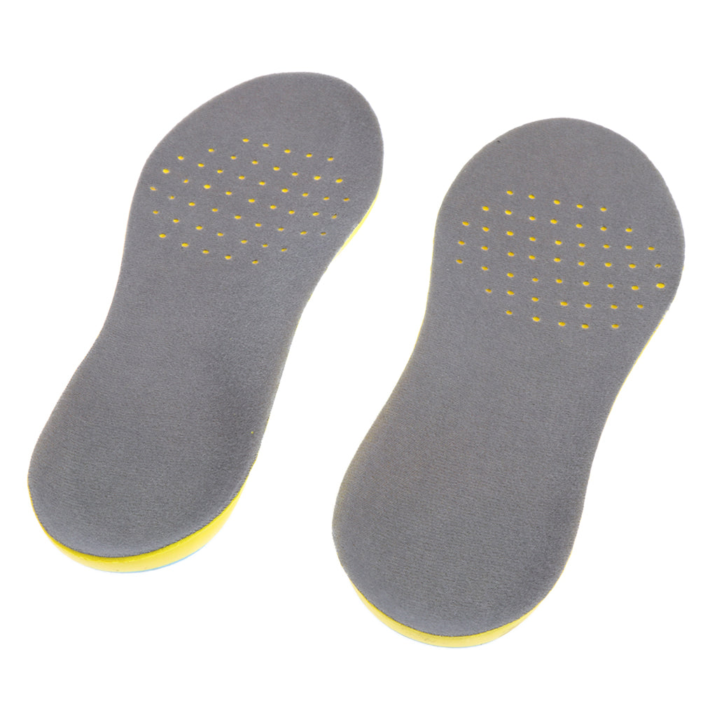 Sports Memory Foam Orthotic Arch Support Shoe Insoles Insert Pads S Grey