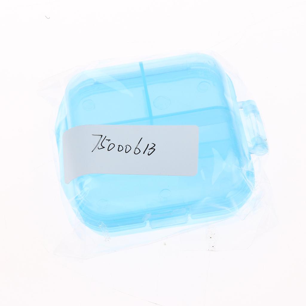5 Pieces Medicine Tablet Holder Organizer Dispenser Case Pill Box blue