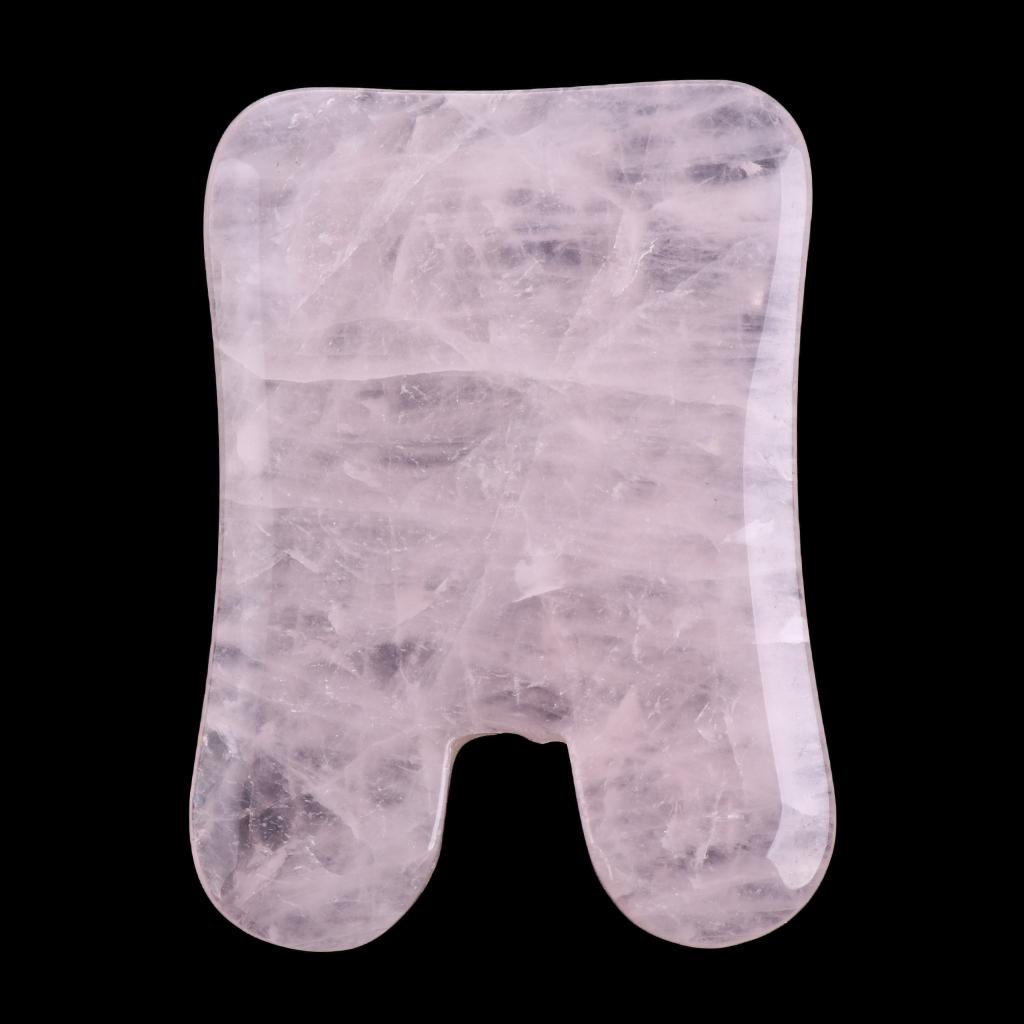Natural Rose Quartz Guasha Board Salon Gua Sha Scraping Face Massage SPA