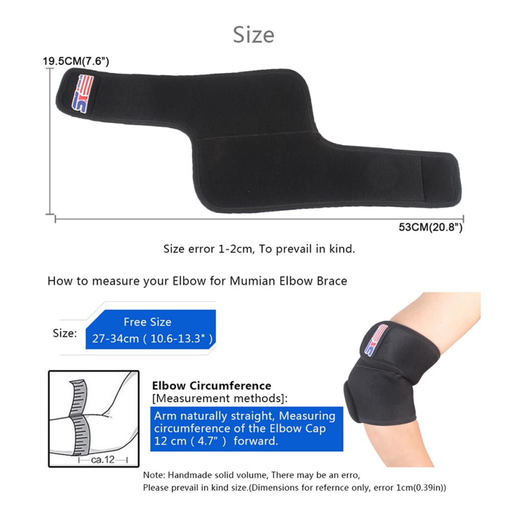 Adjustable Elbow Brace Compression Support Sleeve Flexible Arm Protect Guard