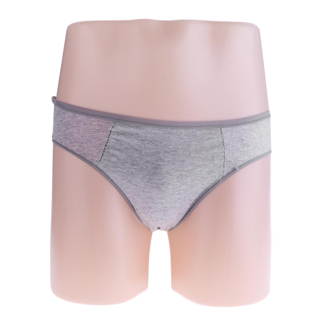 5 Pieces Adults Disposable Briefs Travel Men One Time Underwear XL Gray
