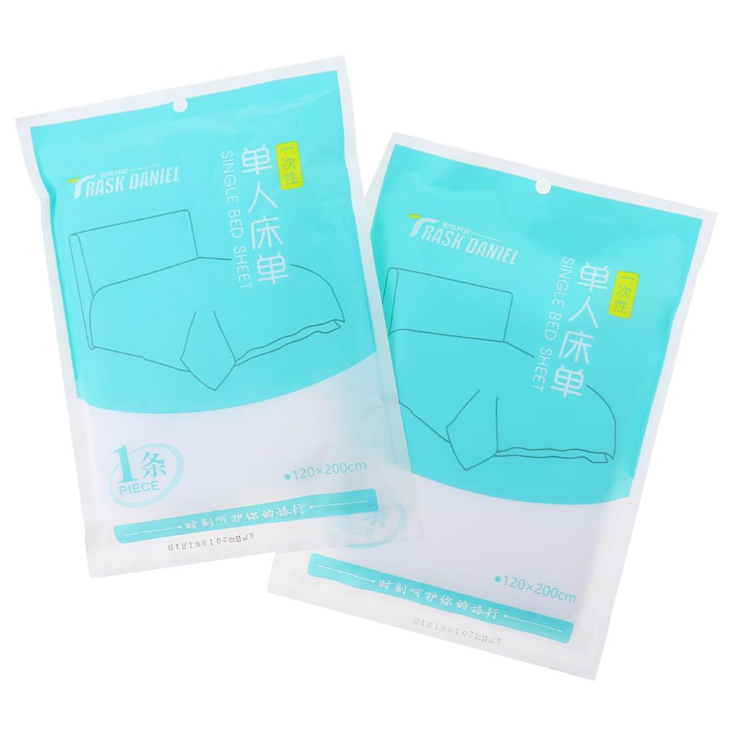 2 Pieces Disposable Travel Non-woven Bed Sheets Salon Bed Table Cover M