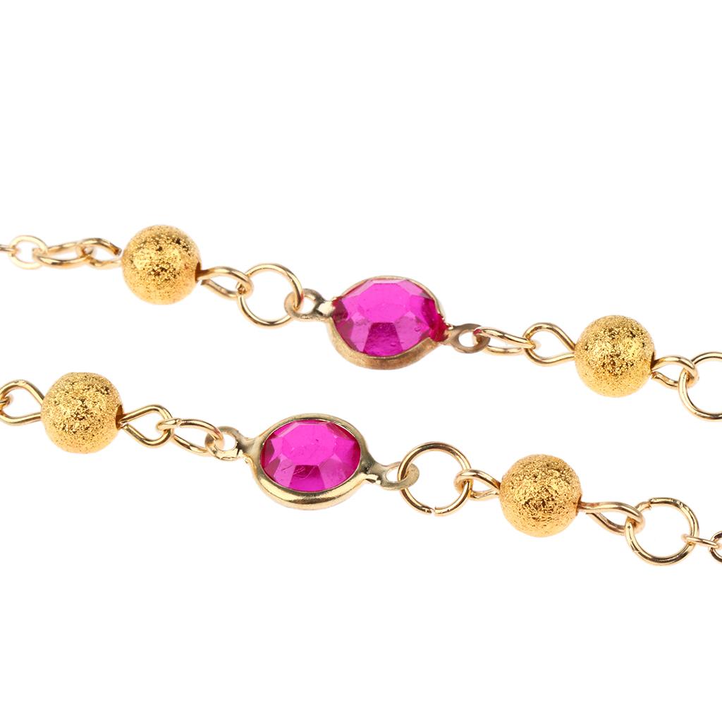 Golden Eyeglass Necklace Holder Eyewear Neck Cord Glasses Strap Rose