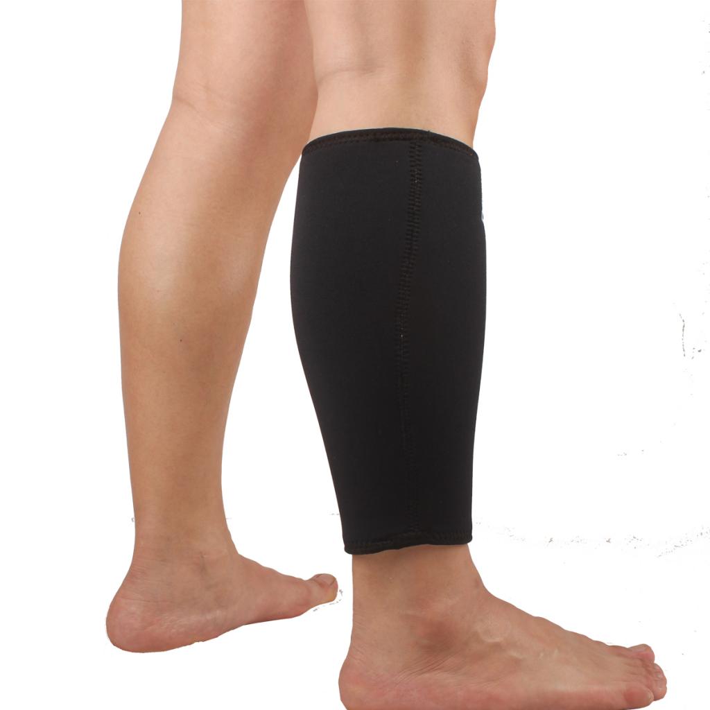Breathable Calf Support Brace Protector Sports Leg Shin Guards Wrap Black XL