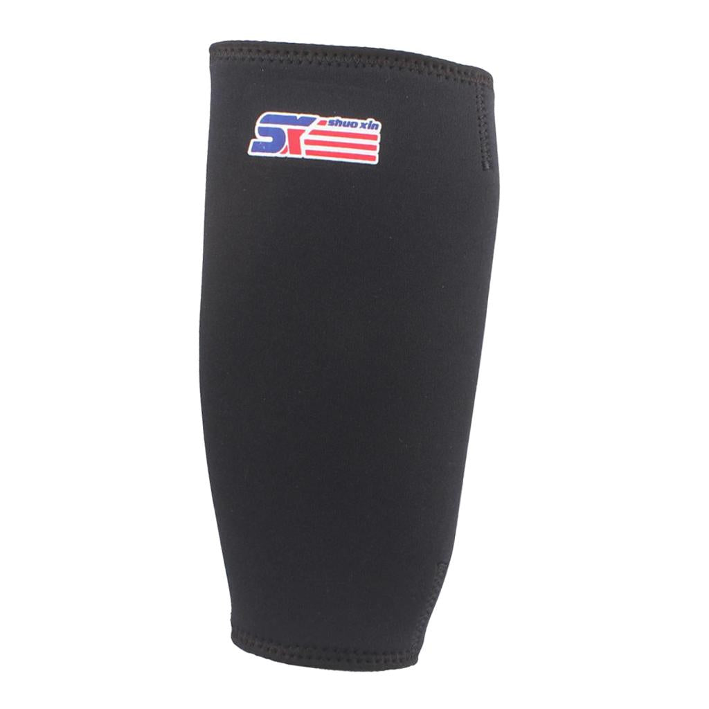 Breathable Calf Support Brace Protector Sports Leg Shin Guards Wrap Black XL