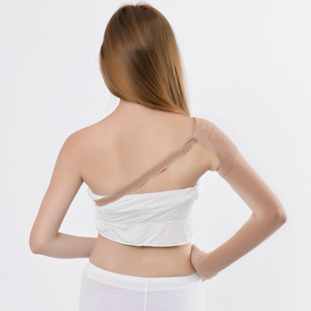 Women Mastectomy Compression Left Arm Sleeve Anti Swelling Support Glove M