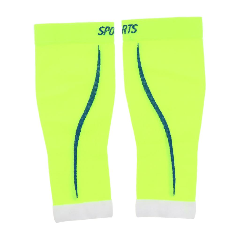 1 Pair Sport Leg Compression Sleeves Calf Guard Brace XXL Fluorescent Green