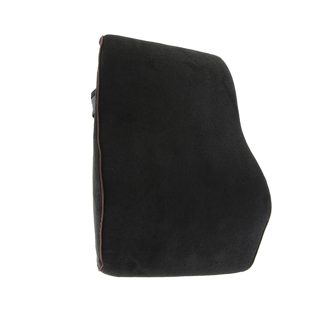 Memory Foam Car Seat Lumbar Cushion Back Waist Support Travel Pillow Black