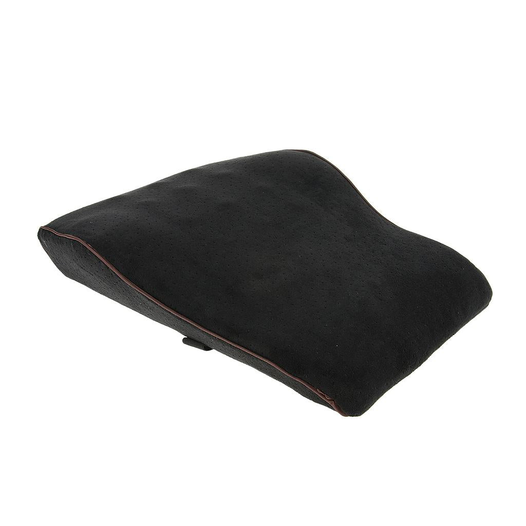 Memory Foam Car Seat Lumbar Cushion Back Waist Support Travel Pillow Black