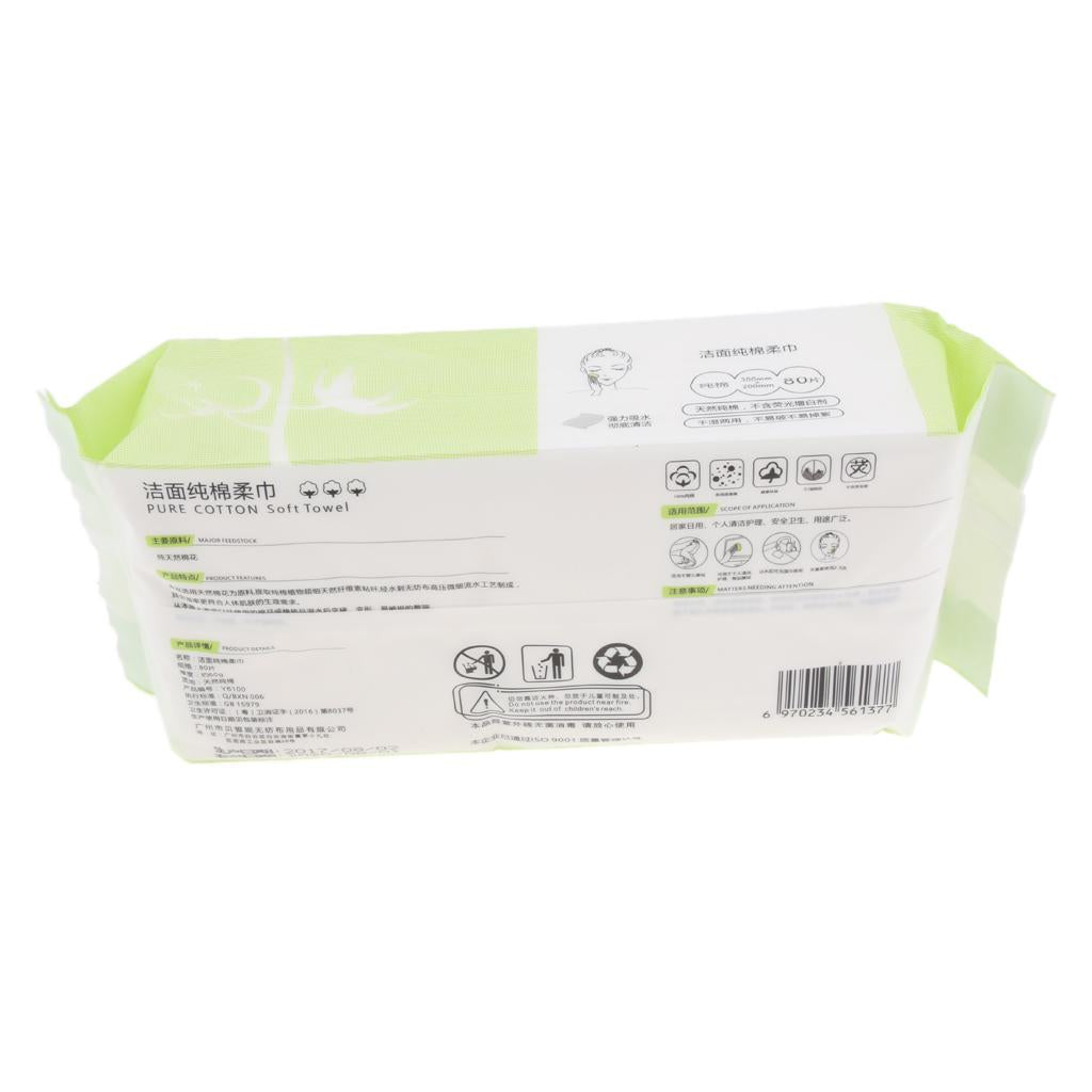80 Pieces Disposable Towels Makeup Remover Facial Cleansing Tissues Wipes 3#