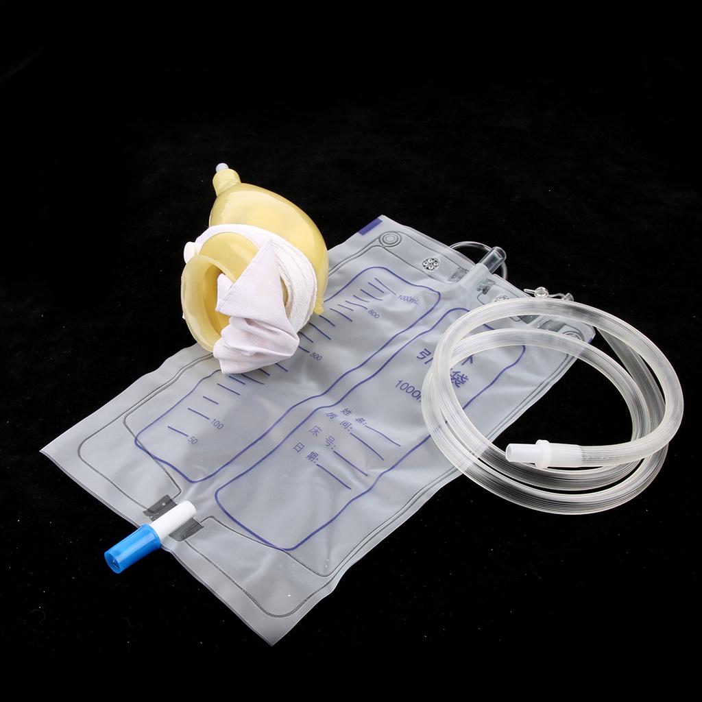 Reusable Male Urinal System Pee Holder with Collection Bag Incontinence Aid