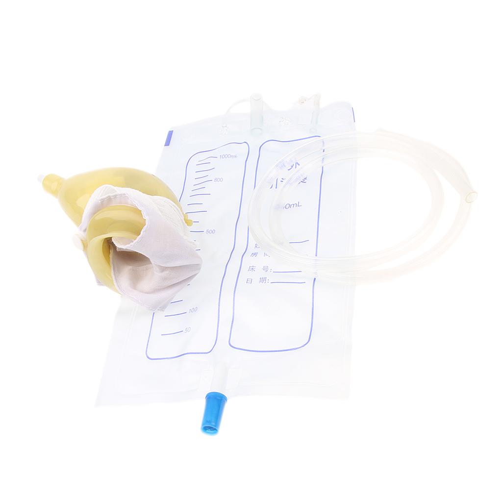 Reusable Male Urinal System Pee Holder with Collection Bag Incontinence Aid